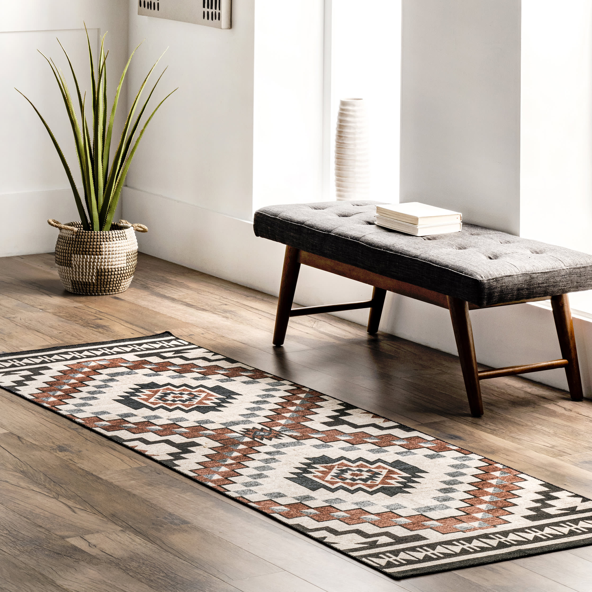 Violeta Timeless Medallion Washable Rug | Beige - Image 2