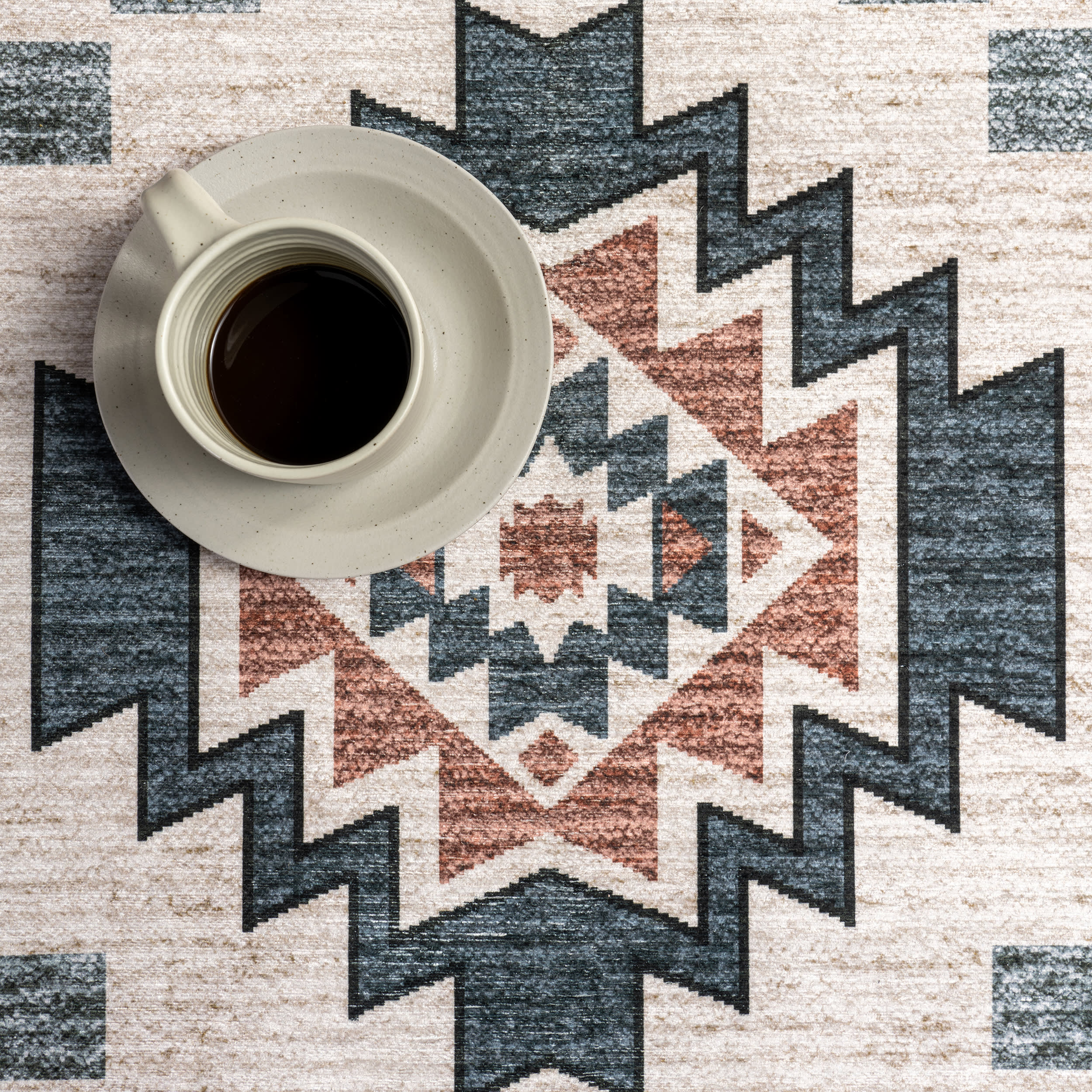 Violeta Timeless Medallion Washable Rug | Beige - Image 8