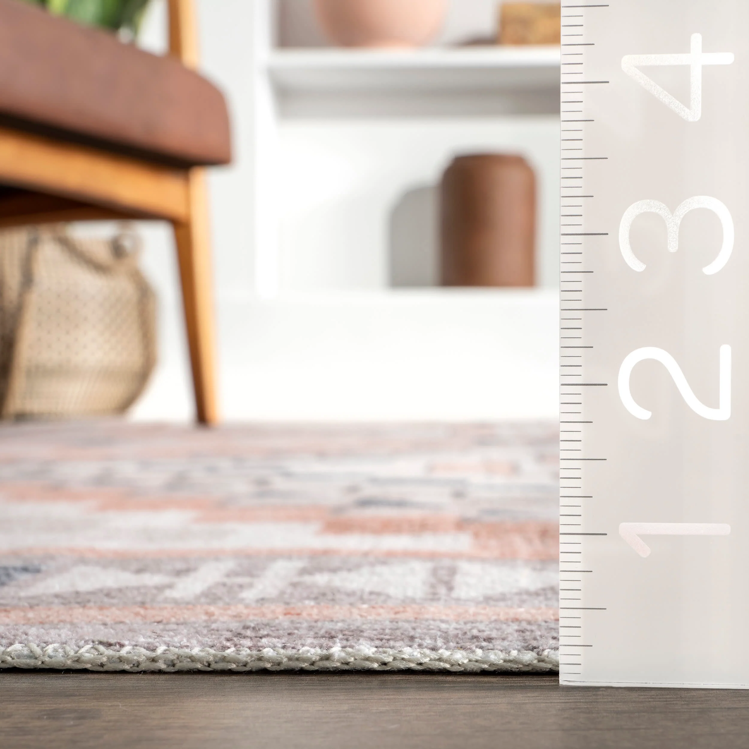 Violeta Timeless Medallion Washable Rug | Light Orange - Image 5