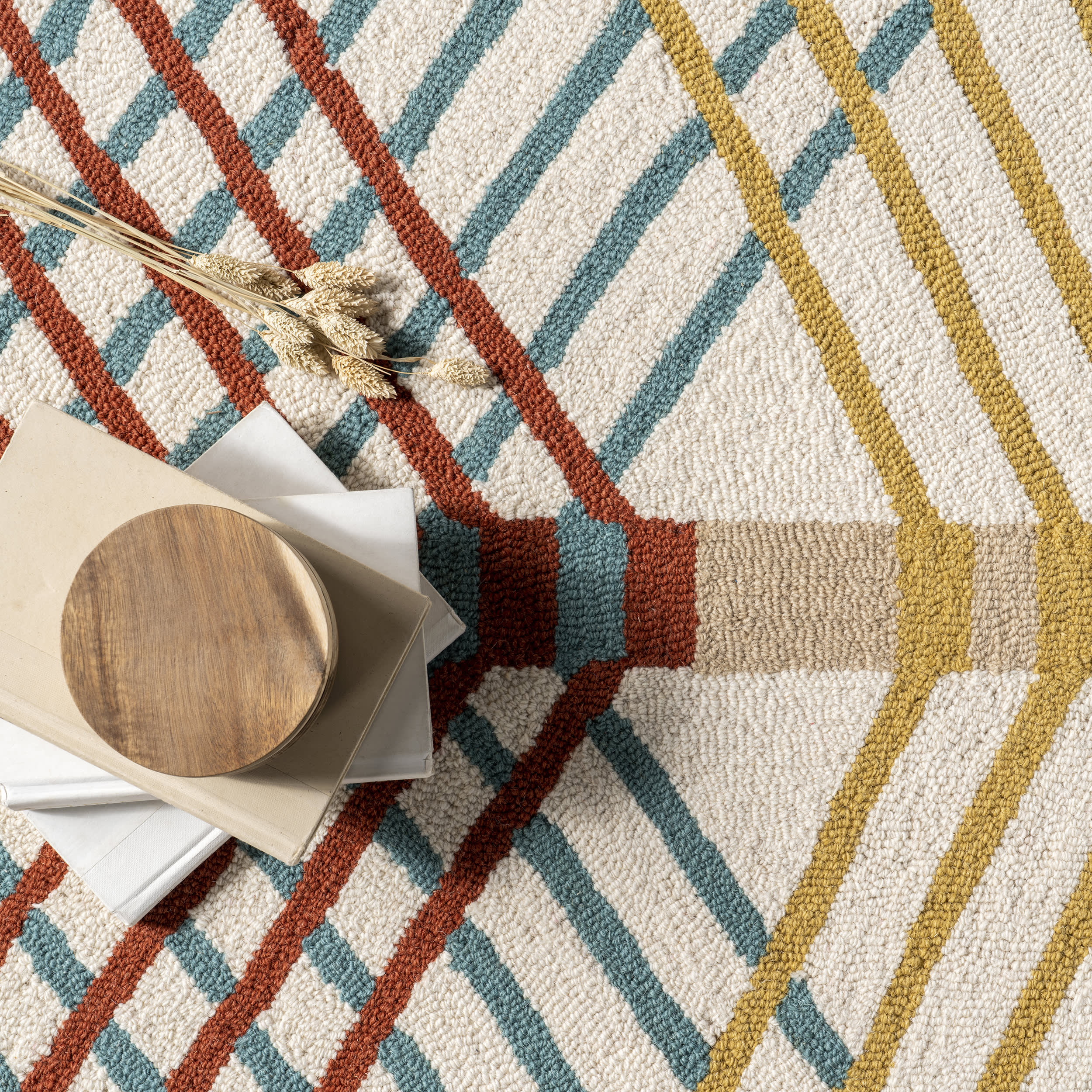 Violette Colorful Waves Rug | Ivory - Image 7