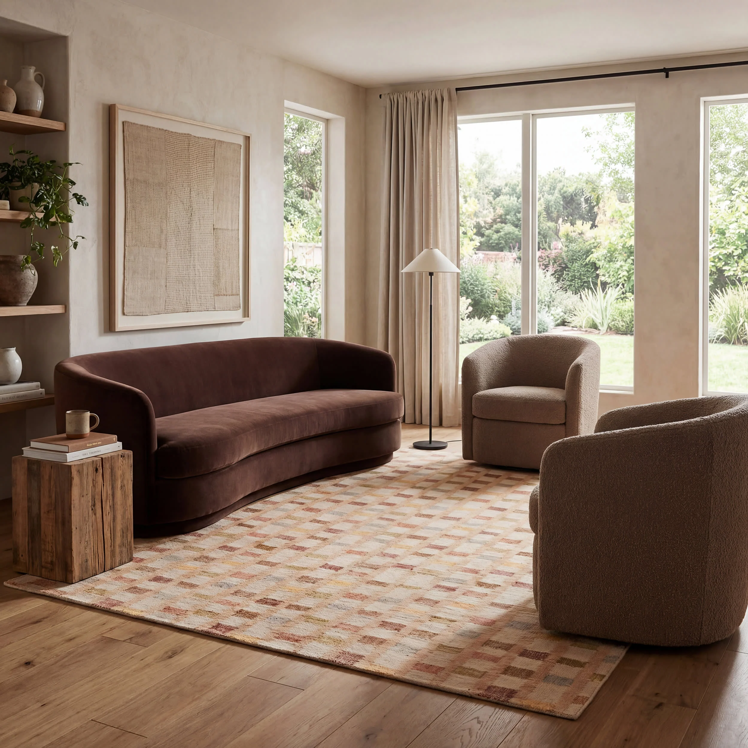 Virey Bohemian Geometric Washable Rug | Multicolor - Image 2