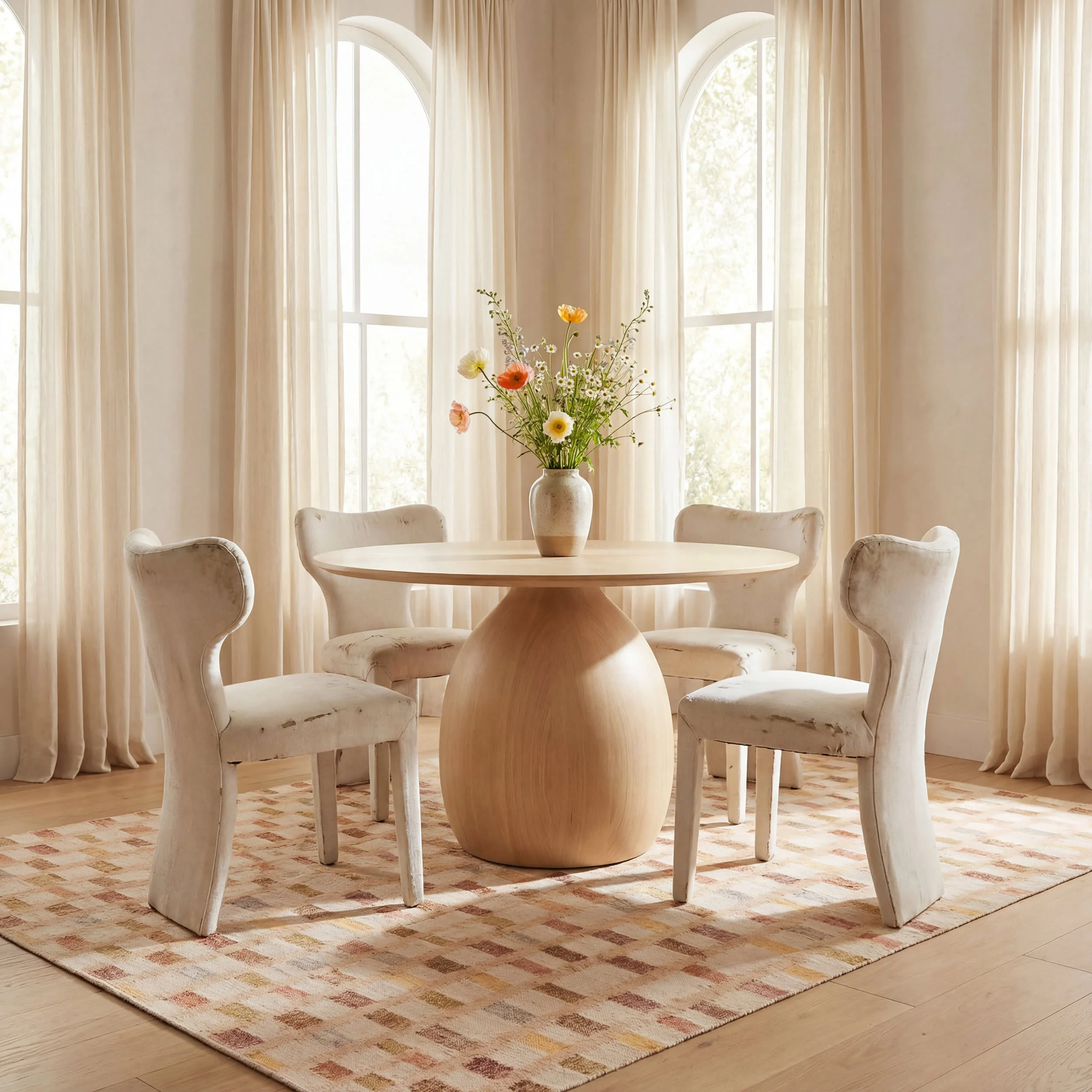 Virey Bohemian Geometric Washable Rug | Multicolor - Image 4