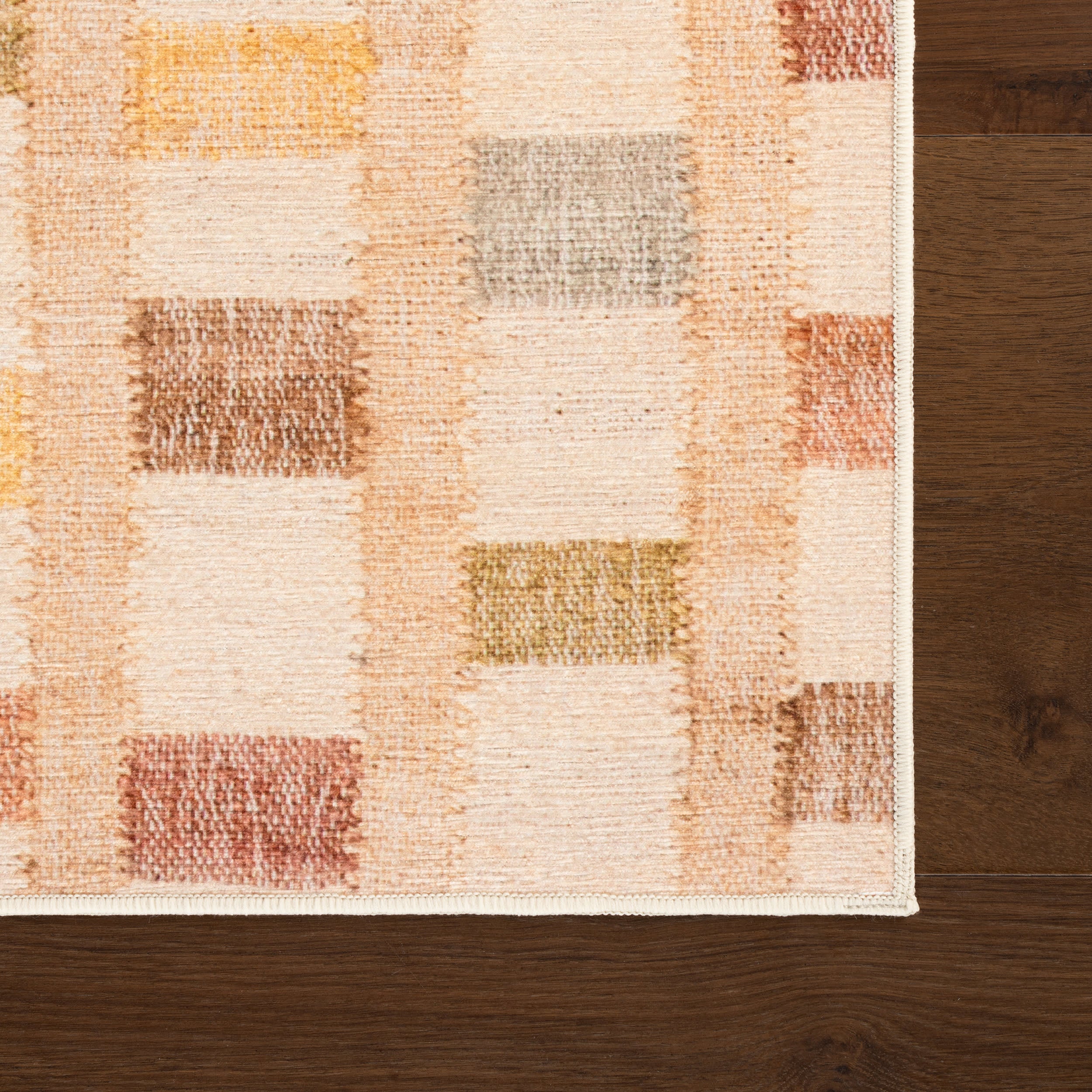 Virey Bohemian Geometric Washable Rug | Multicolor - Image 9