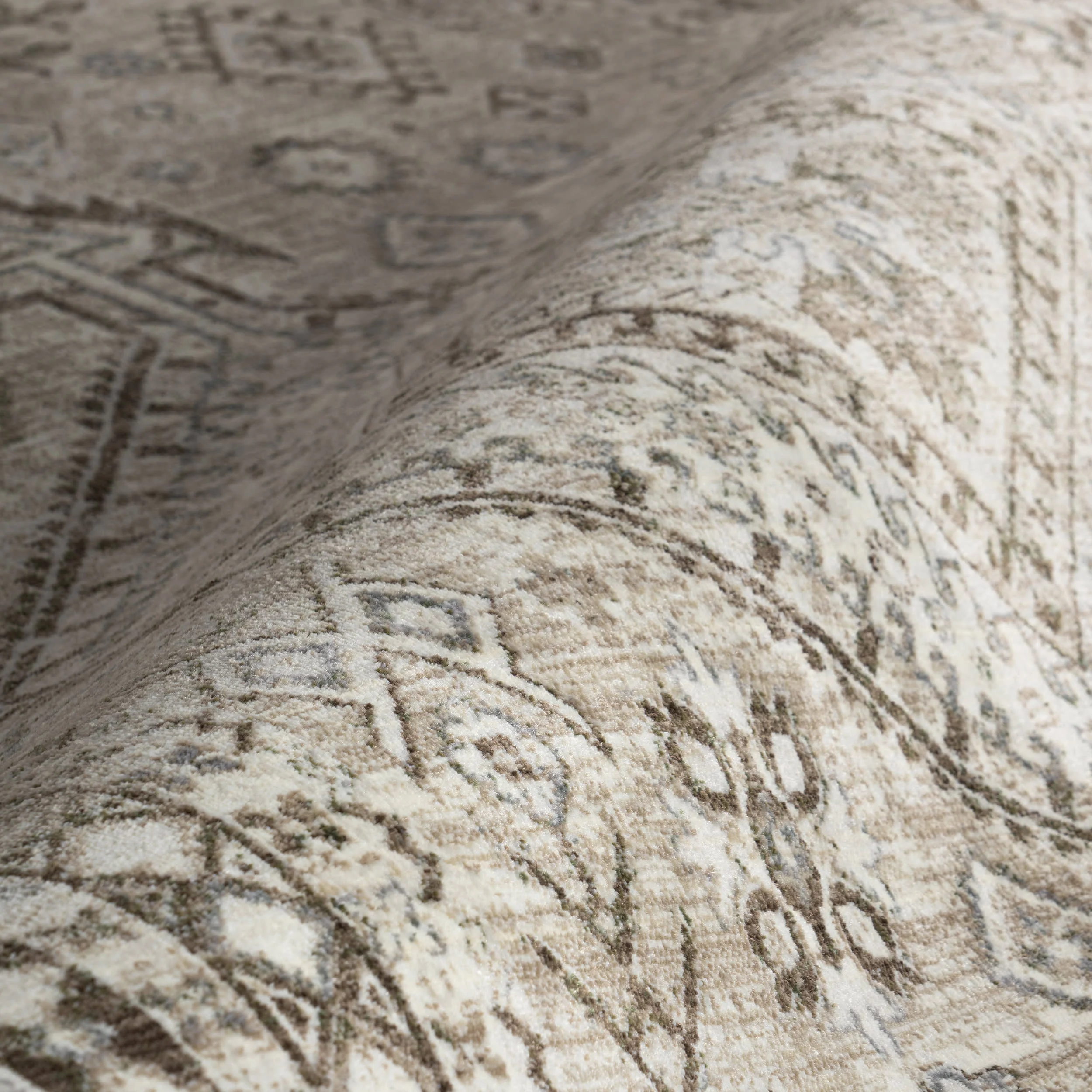 Virgina Medallion Fringe Rug | Light Brown - Image 3