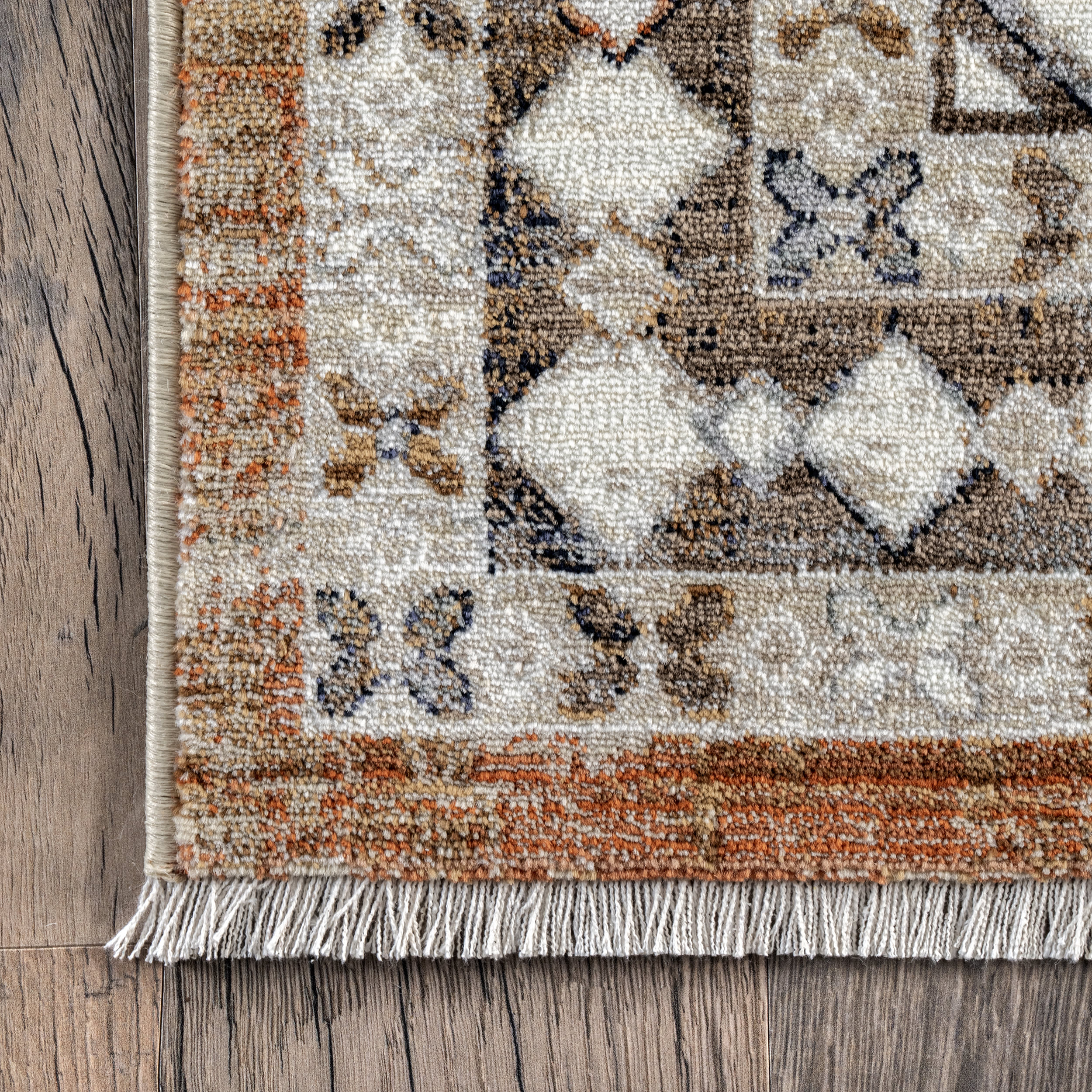 Virgina Medallion Fringe Rug | Rust - Image 3