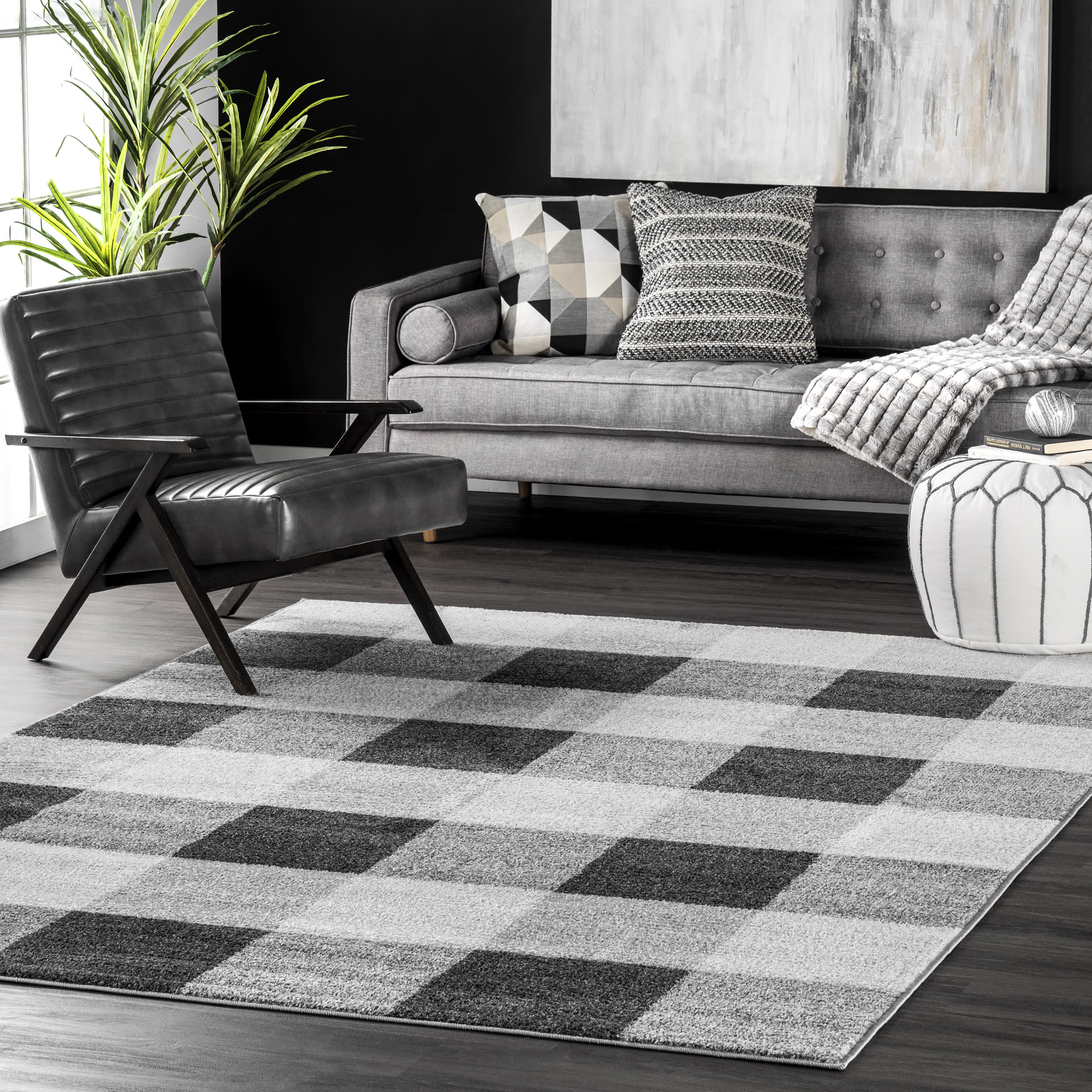 Virginia Buffalo Plaid Rug | Grey - Image 2