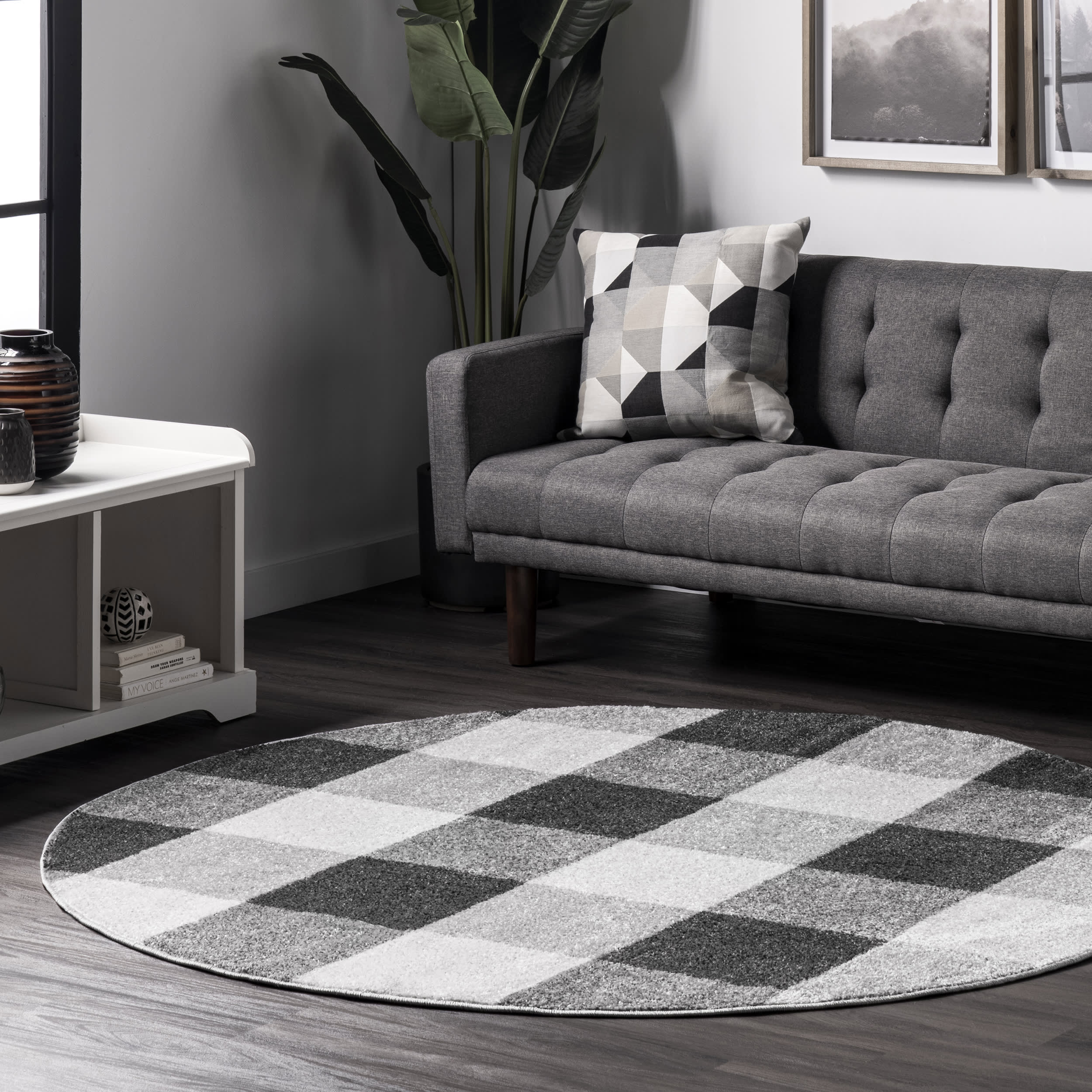 Virginia Buffalo Plaid Rug | Grey - Image 2