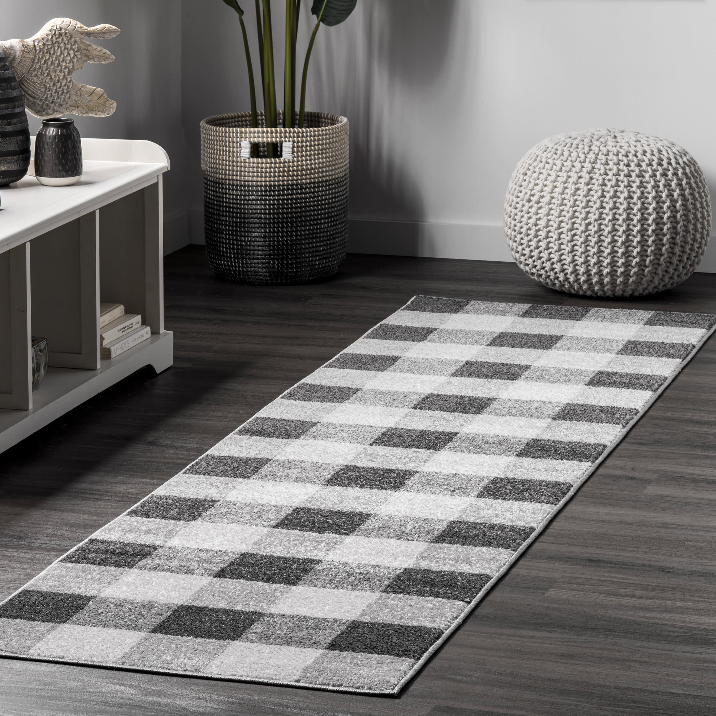 Virginia Buffalo Plaid Rug | Grey - Image 2