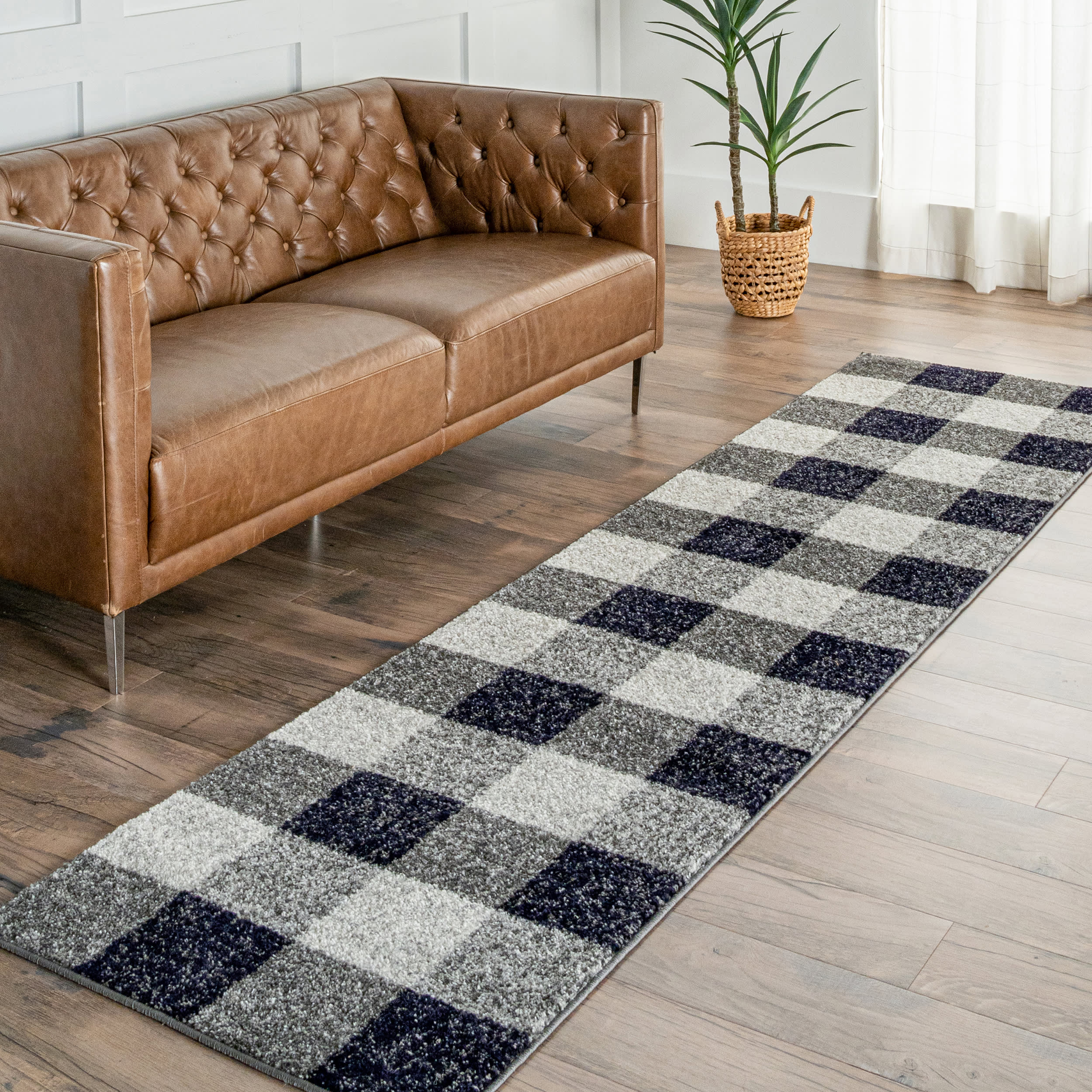 Virginia Buffalo Plaid Rug | Navy - Image 2