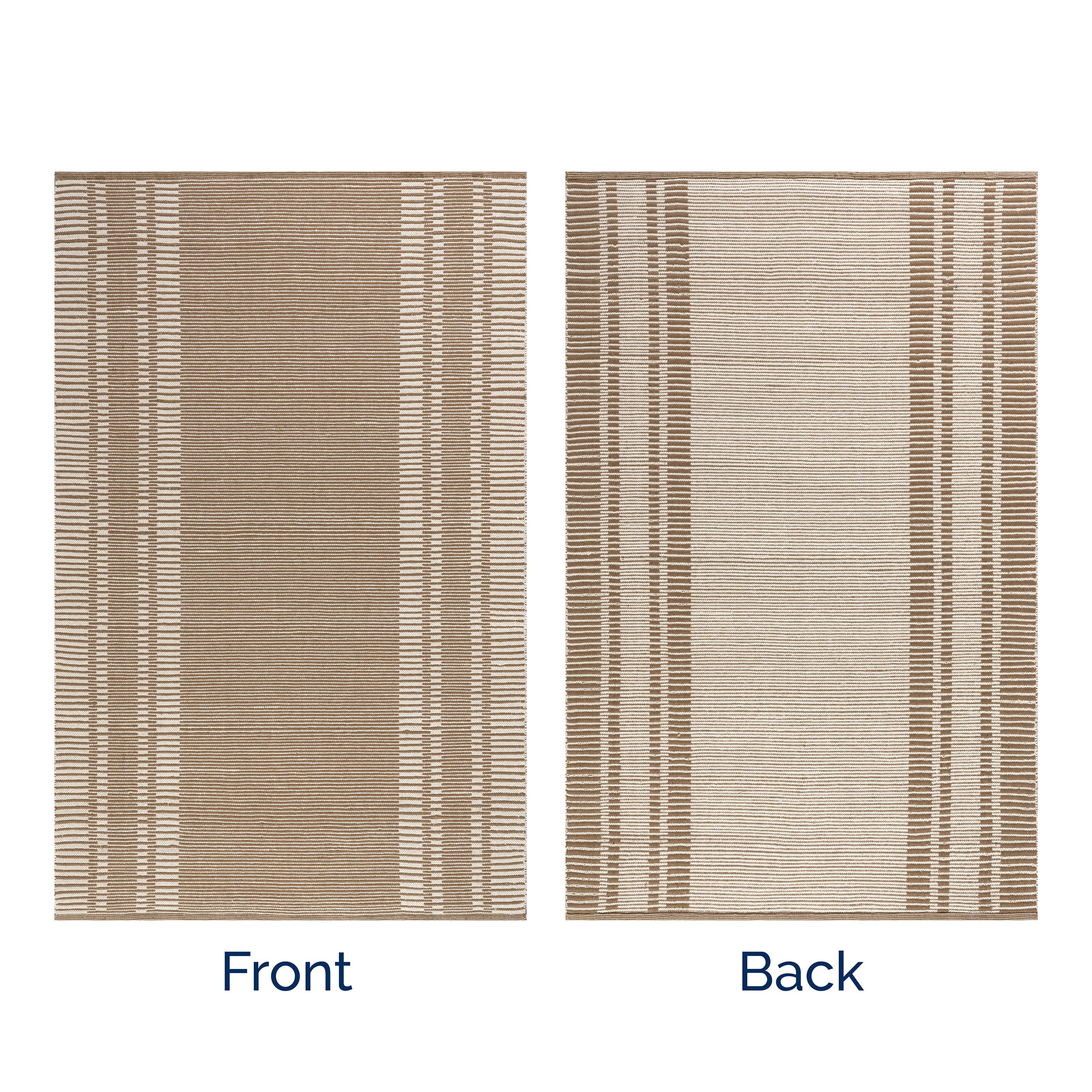 Virgo Striped Reversible Wool Rug | Natural - Image 10