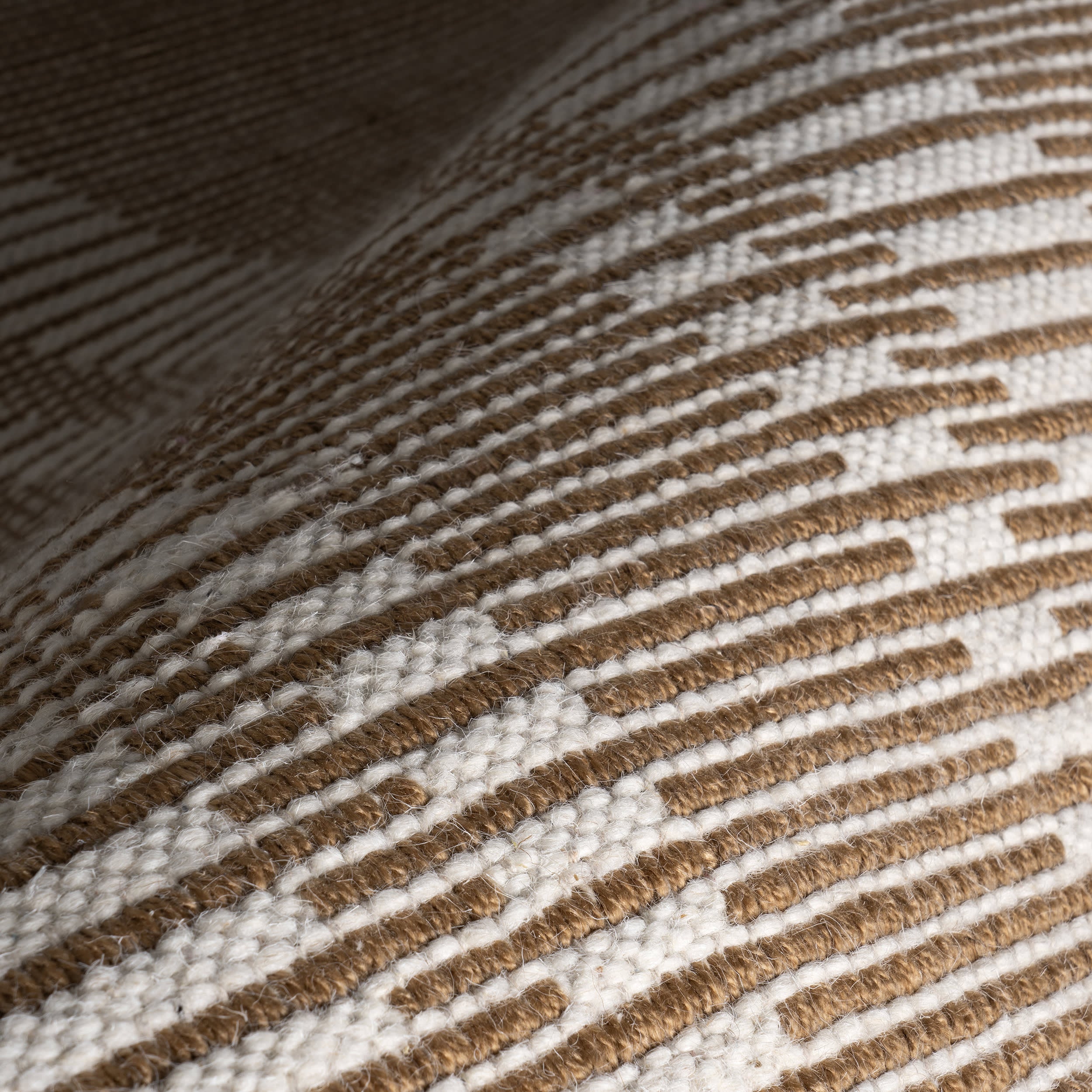 Virgo Striped Reversible Wool Rug | Natural - Image 3