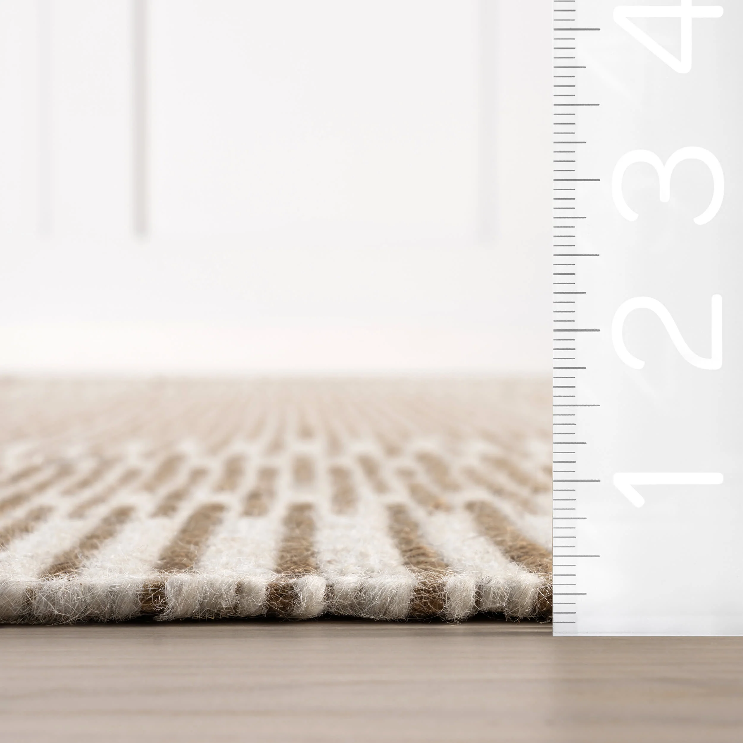Virgo Striped Reversible Wool Rug | Natural - Image 6