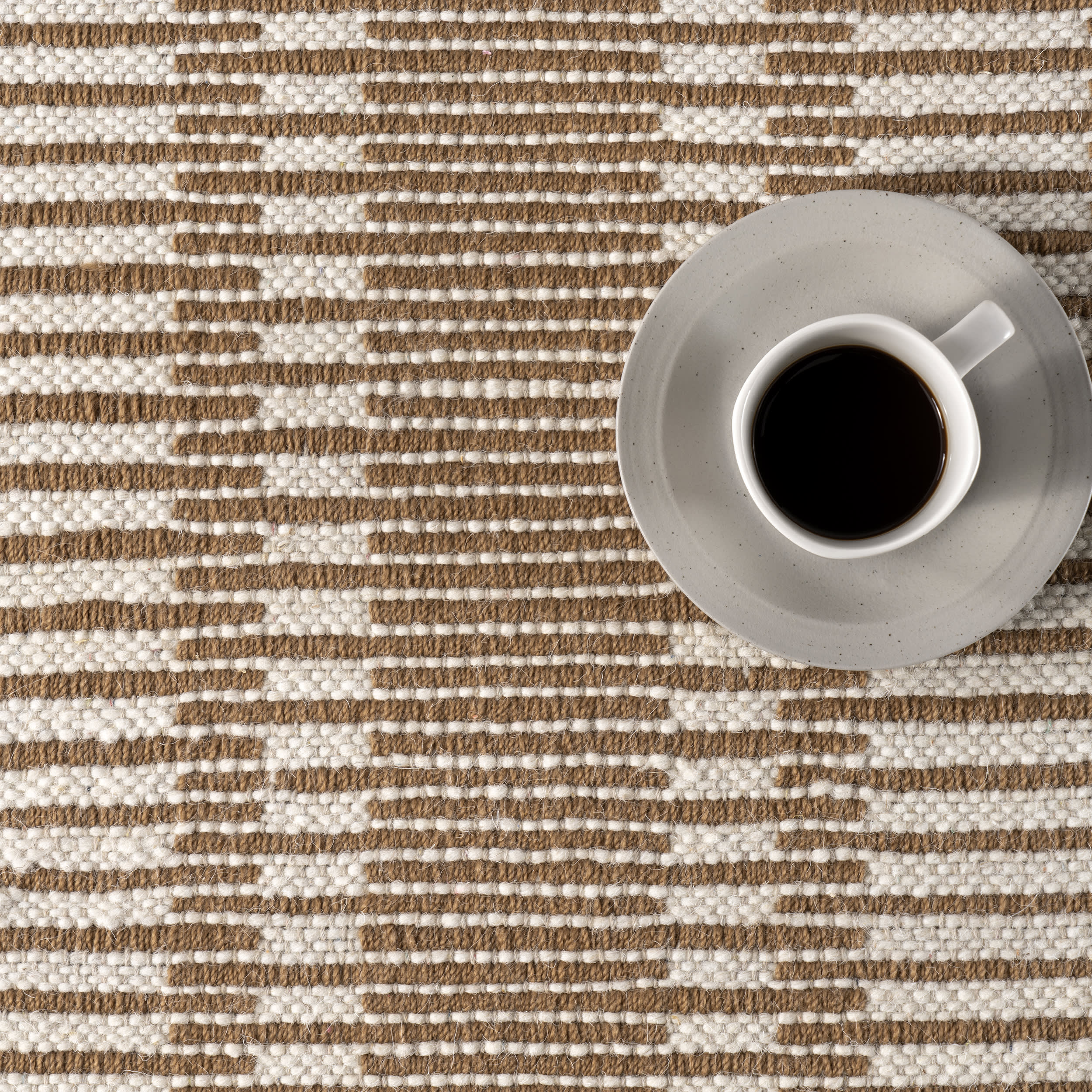Virgo Striped Reversible Wool Rug | Natural - Image 8