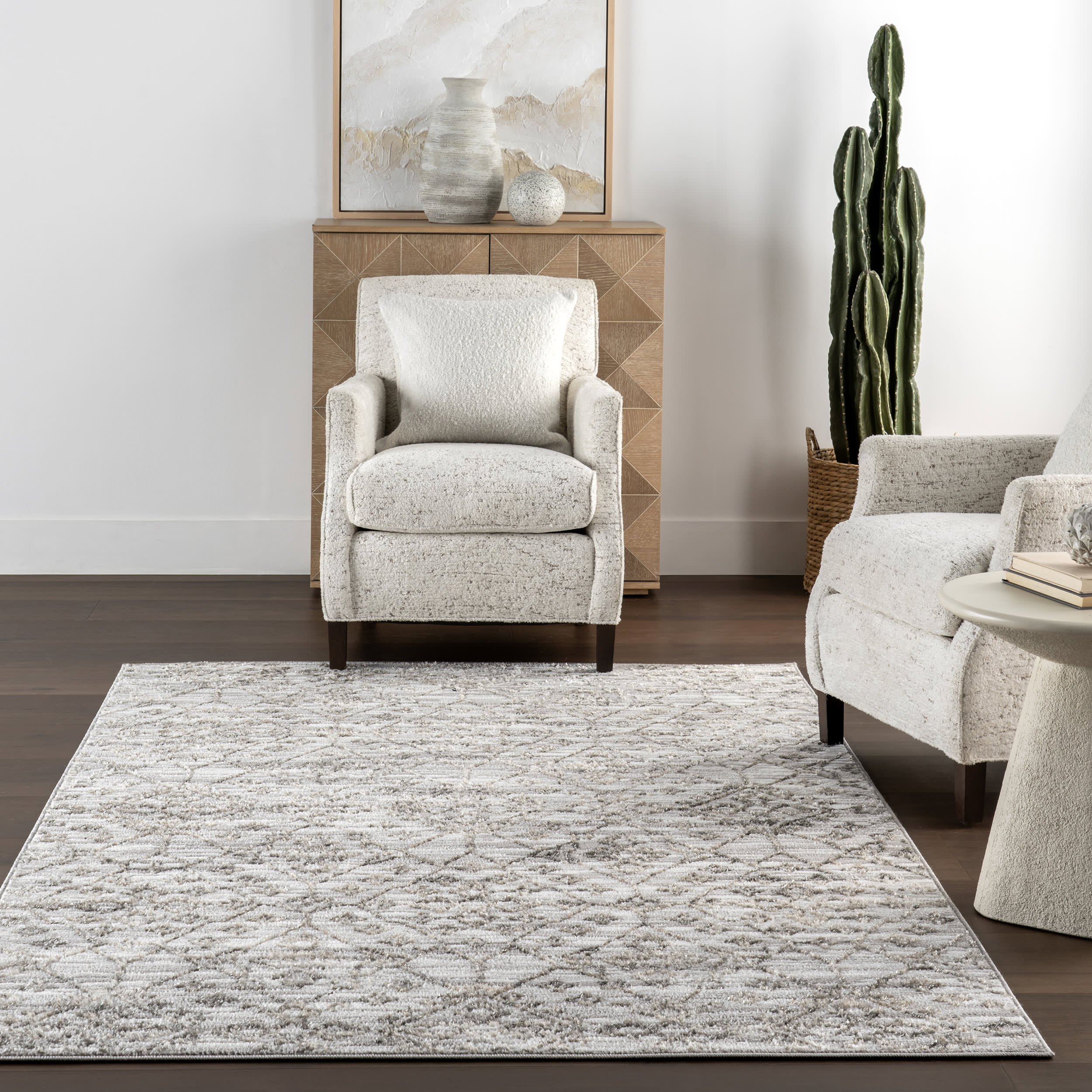 Vitalina Trellis Rug | Brown - Image 5