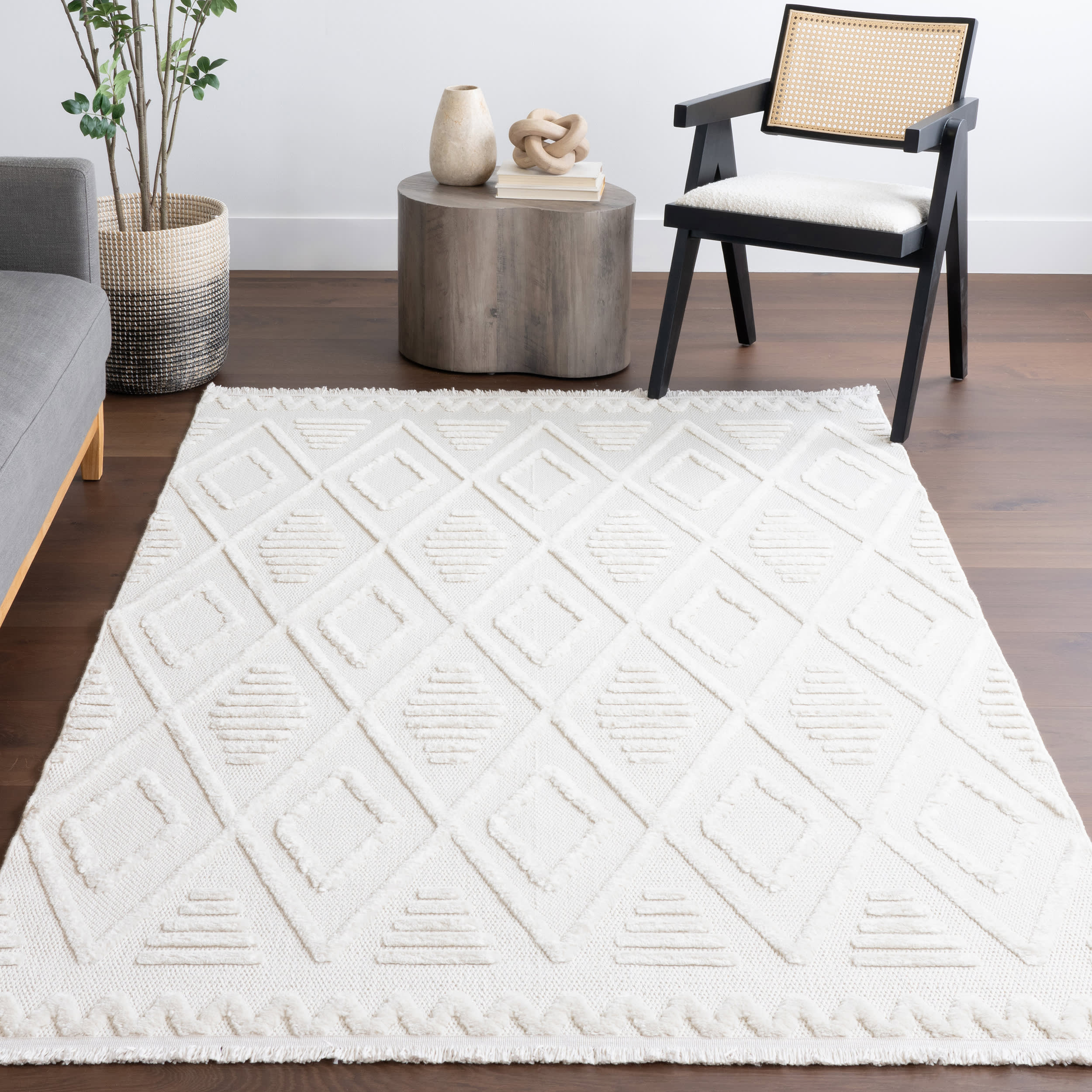 Viviana Trellis Rug | Cream - Image 5