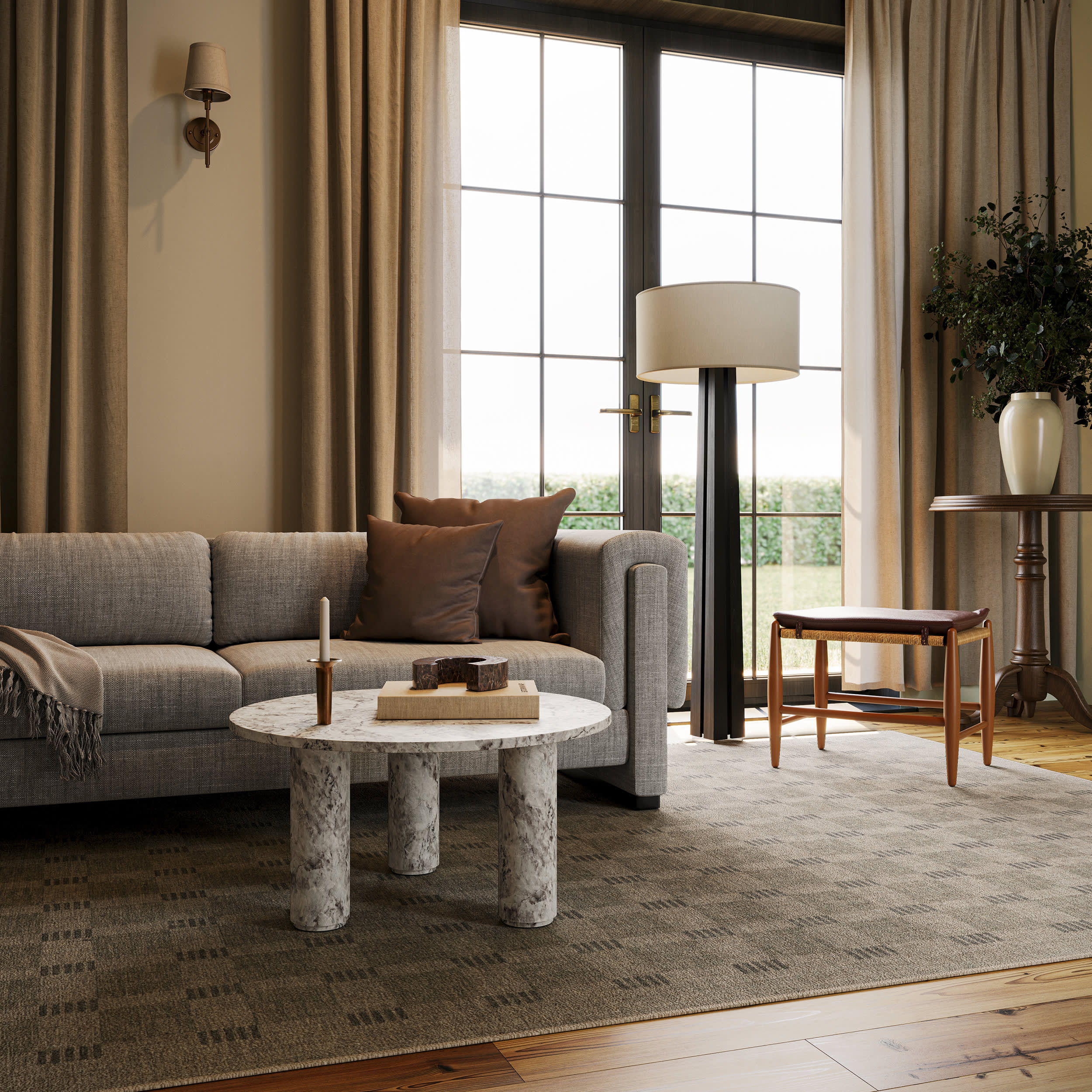 Walker Checkered Washable Rug by Nate Berkus | Khaki - Image 7