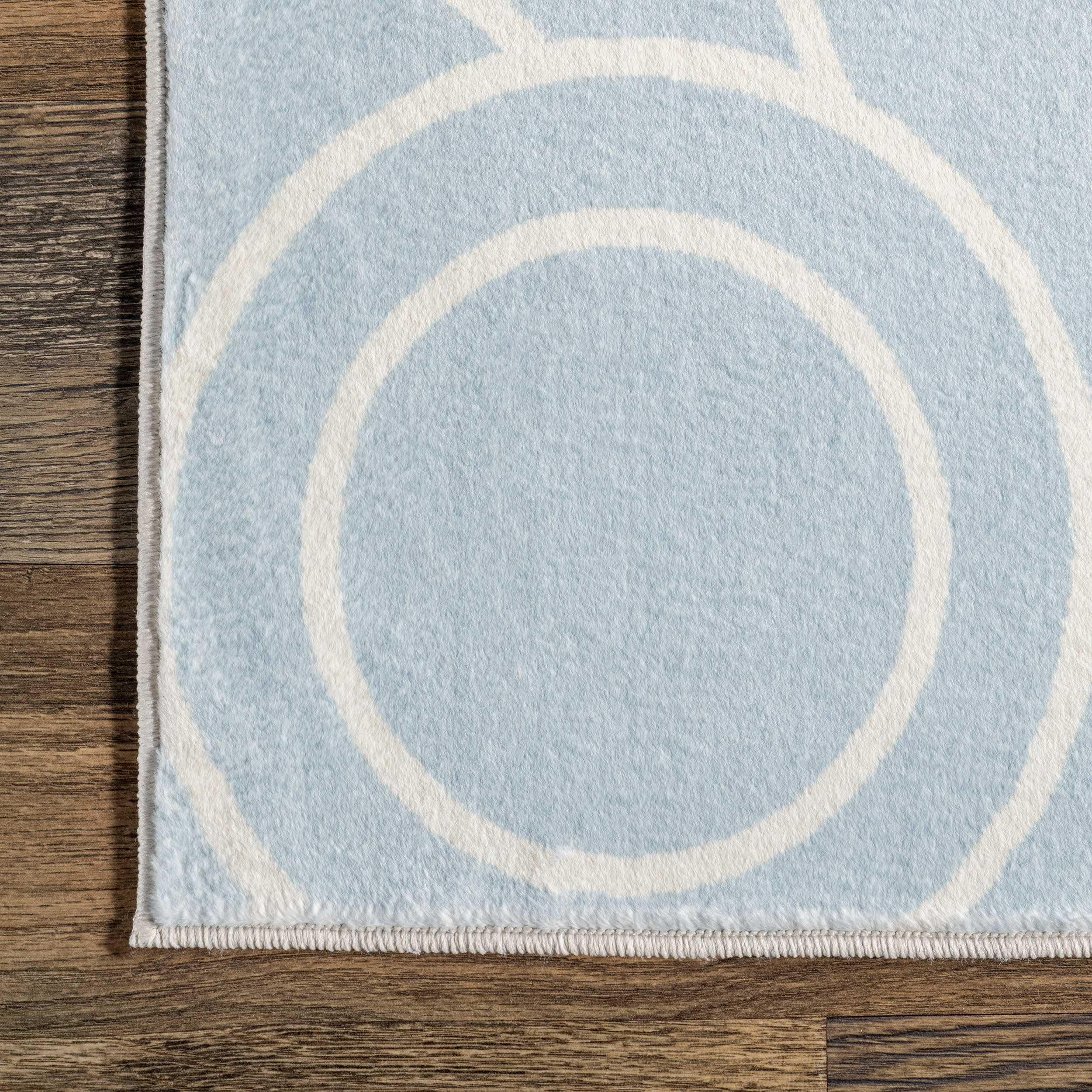 Wanids Balloons Kids Washable Rug | Light Blue - Image 3
