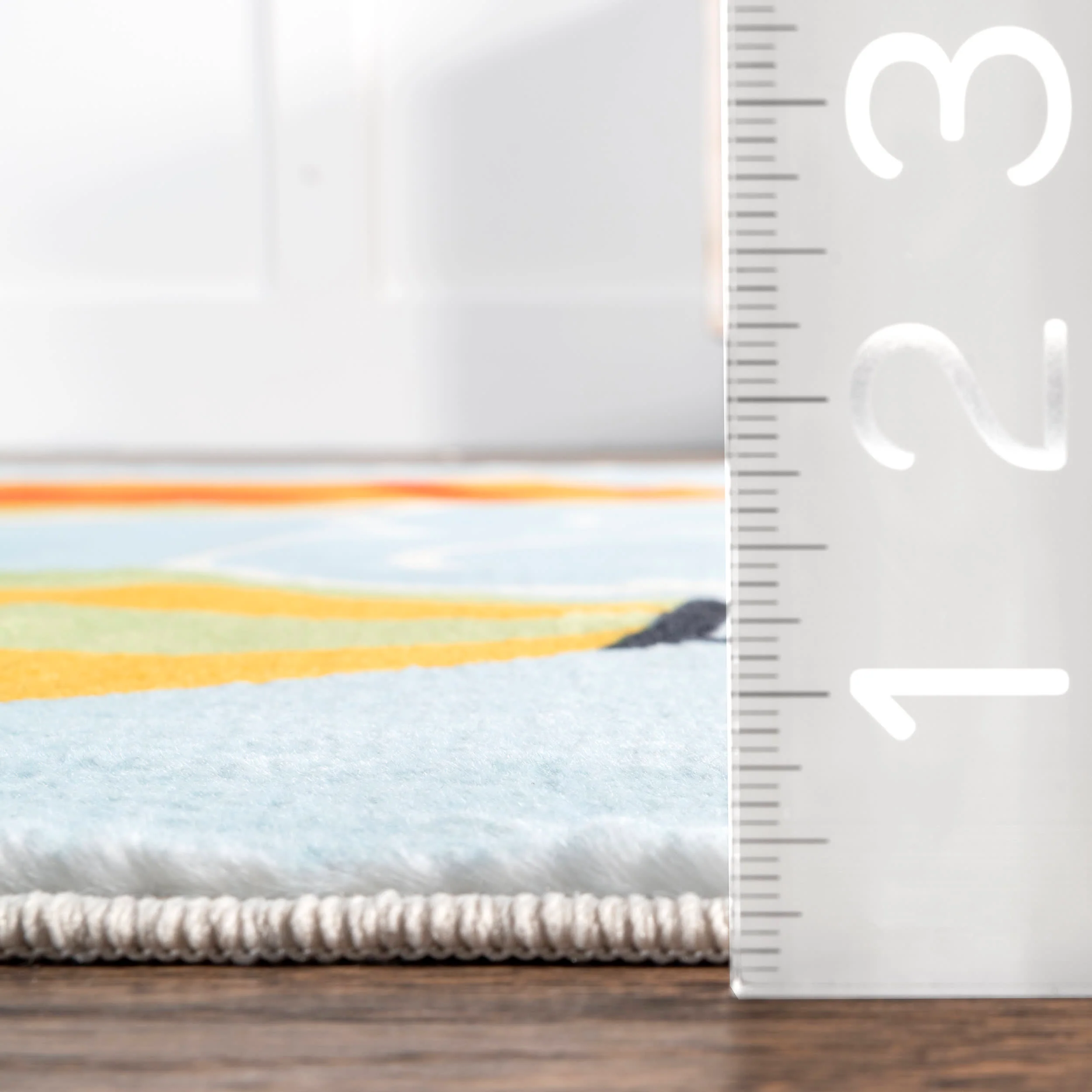 Wanids Balloons Kids Washable Rug | Light Blue - Image 5