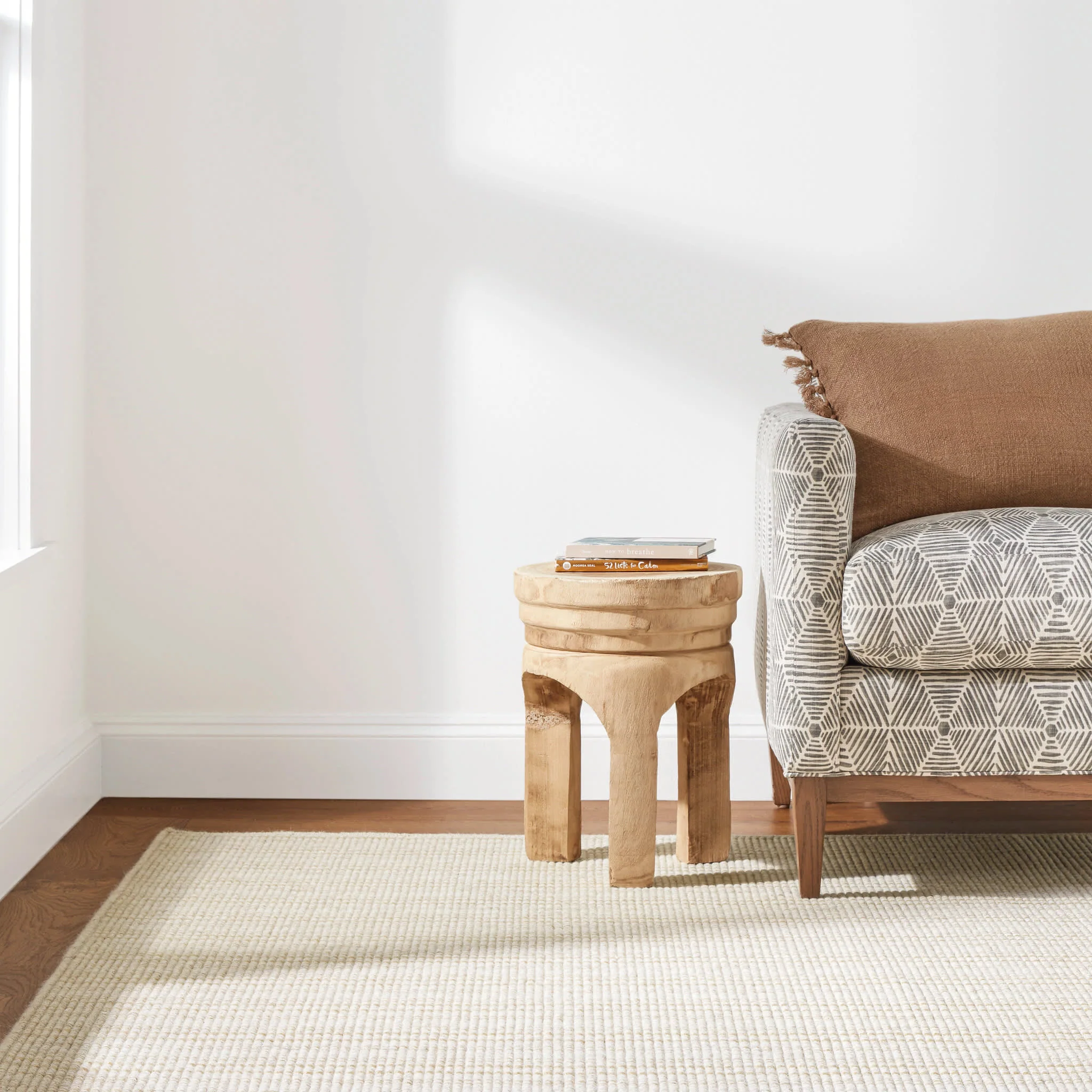 Warren Ticking Woven Wool Custom Rug | Gold - Image 2