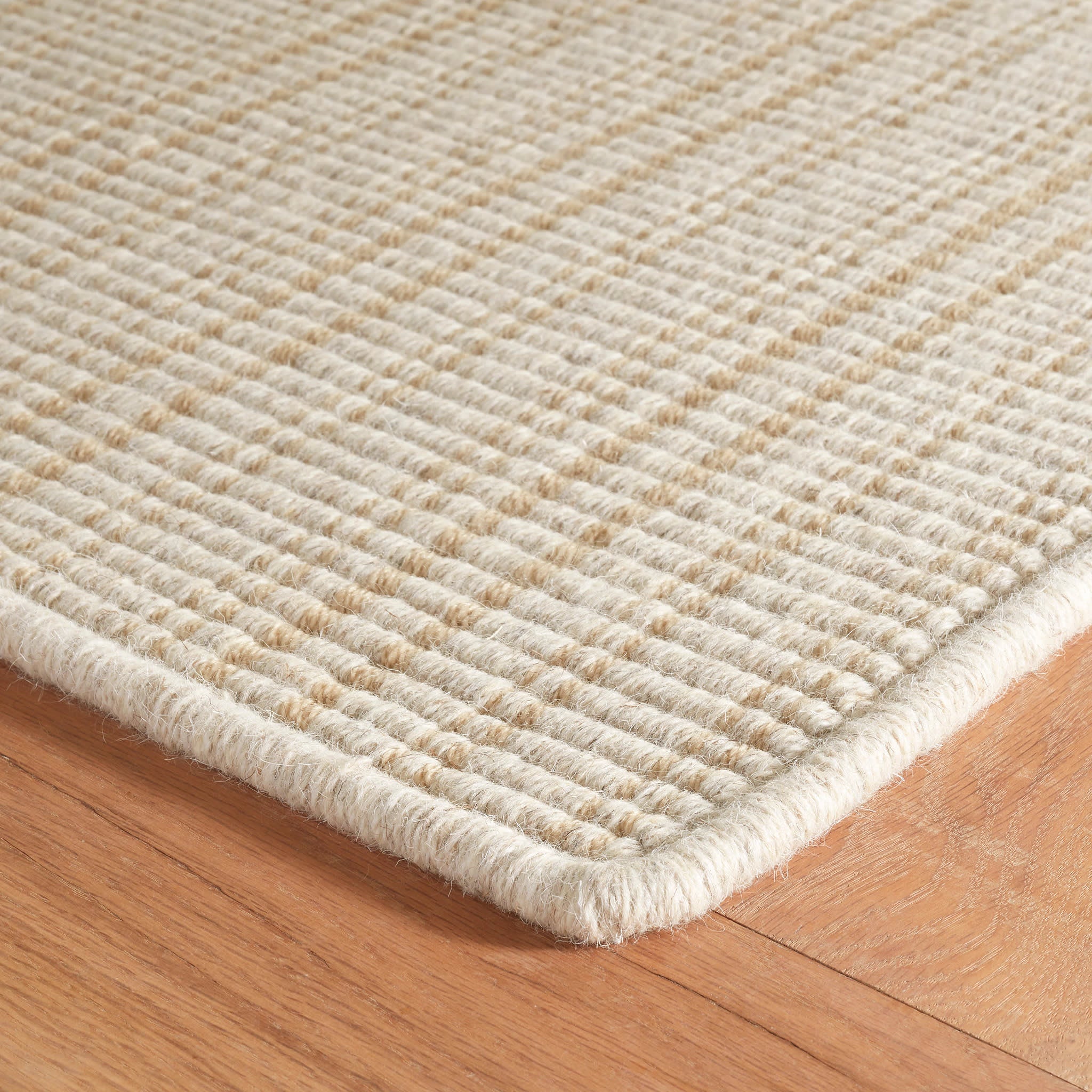 Warren Ticking Woven Wool Custom Rug | Gold - Image 5