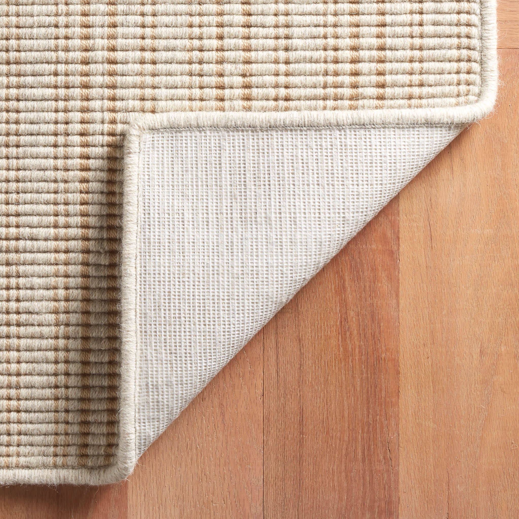 Warren Ticking Woven Wool Custom Rug | Gold - Image 7