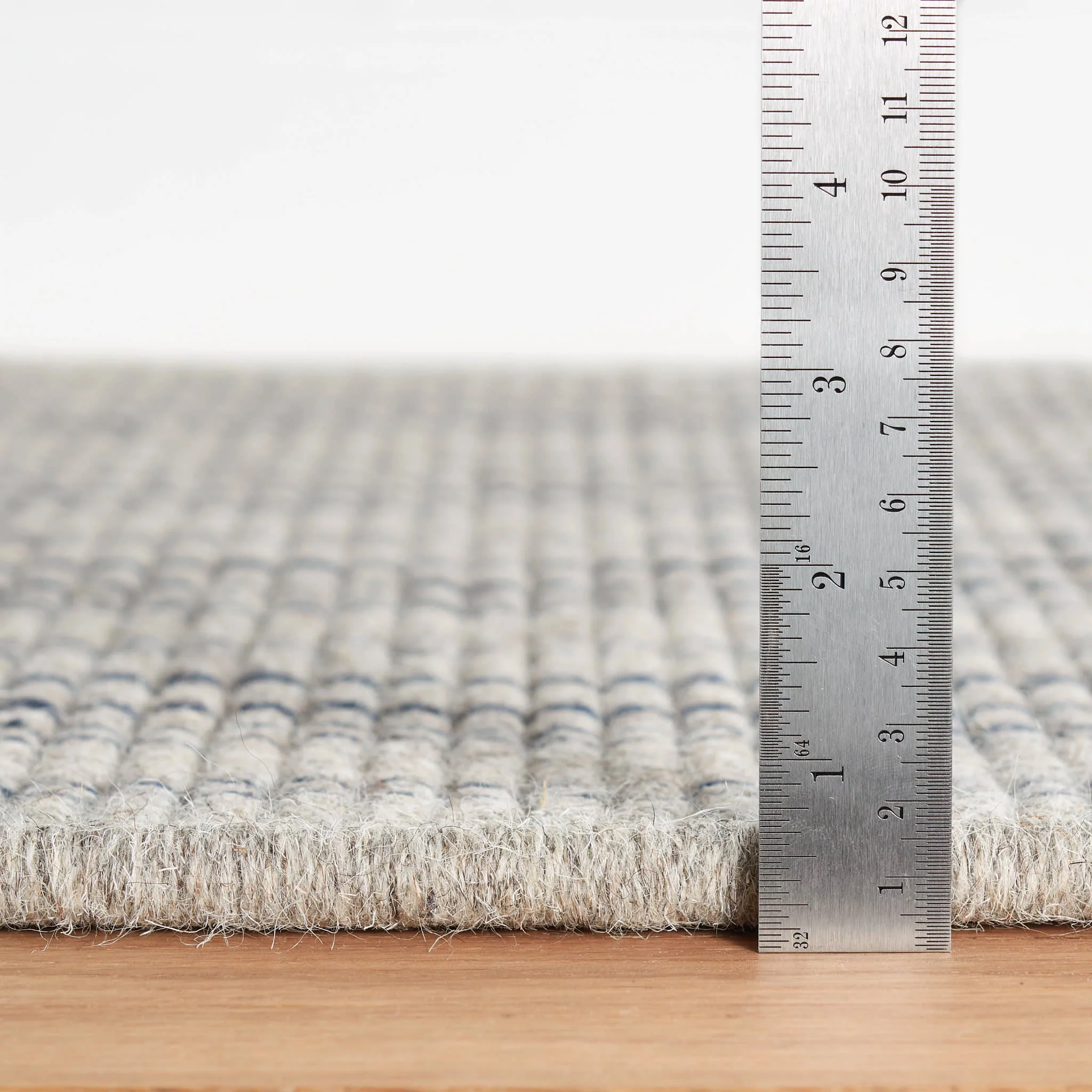 Warren Ticking Woven Wool Custom Rug | Navy - Image 4