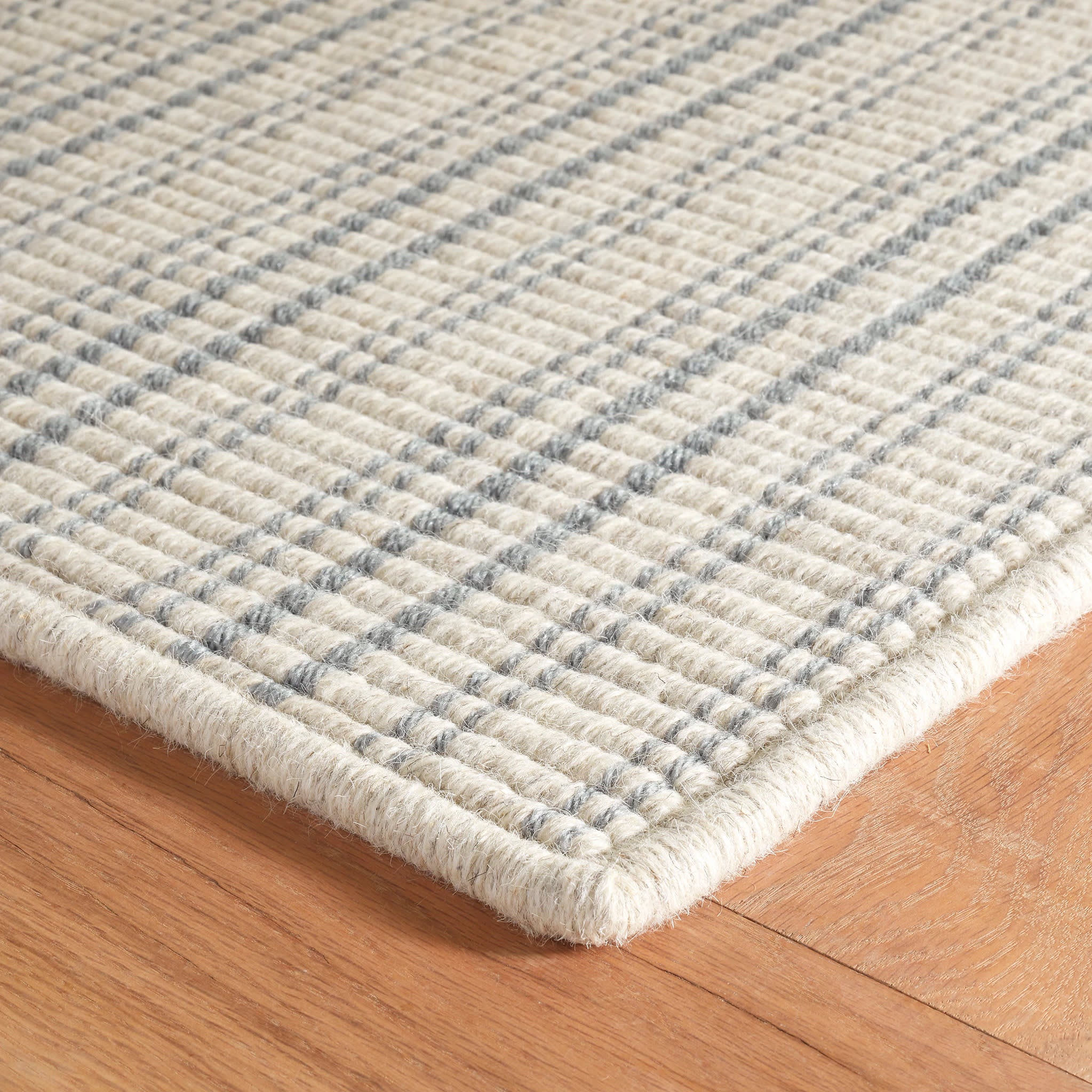 Warren Ticking Woven Wool Custom Rug | Slate - Image 5