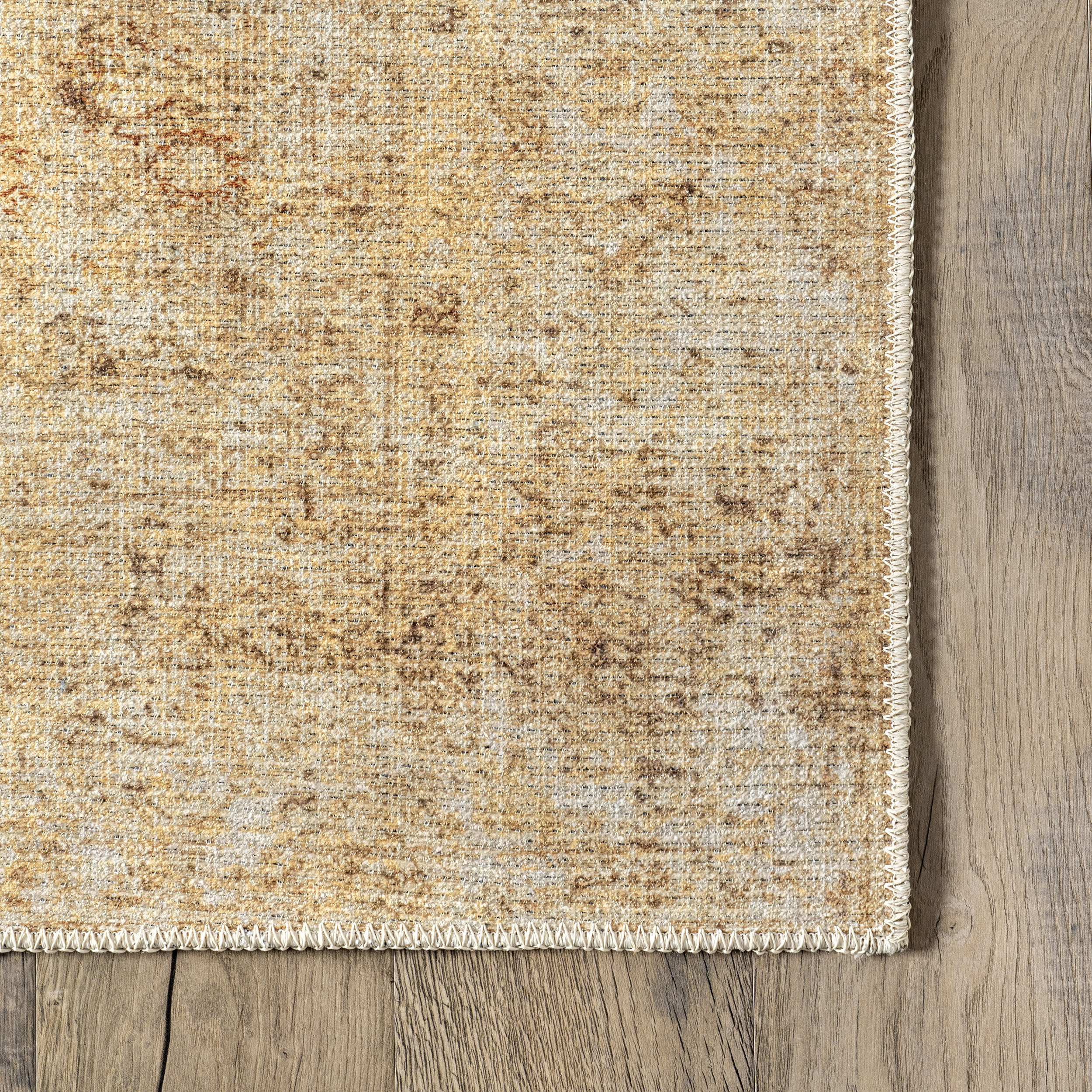 Washable Faded Vintage Rug | Beige - Image 3