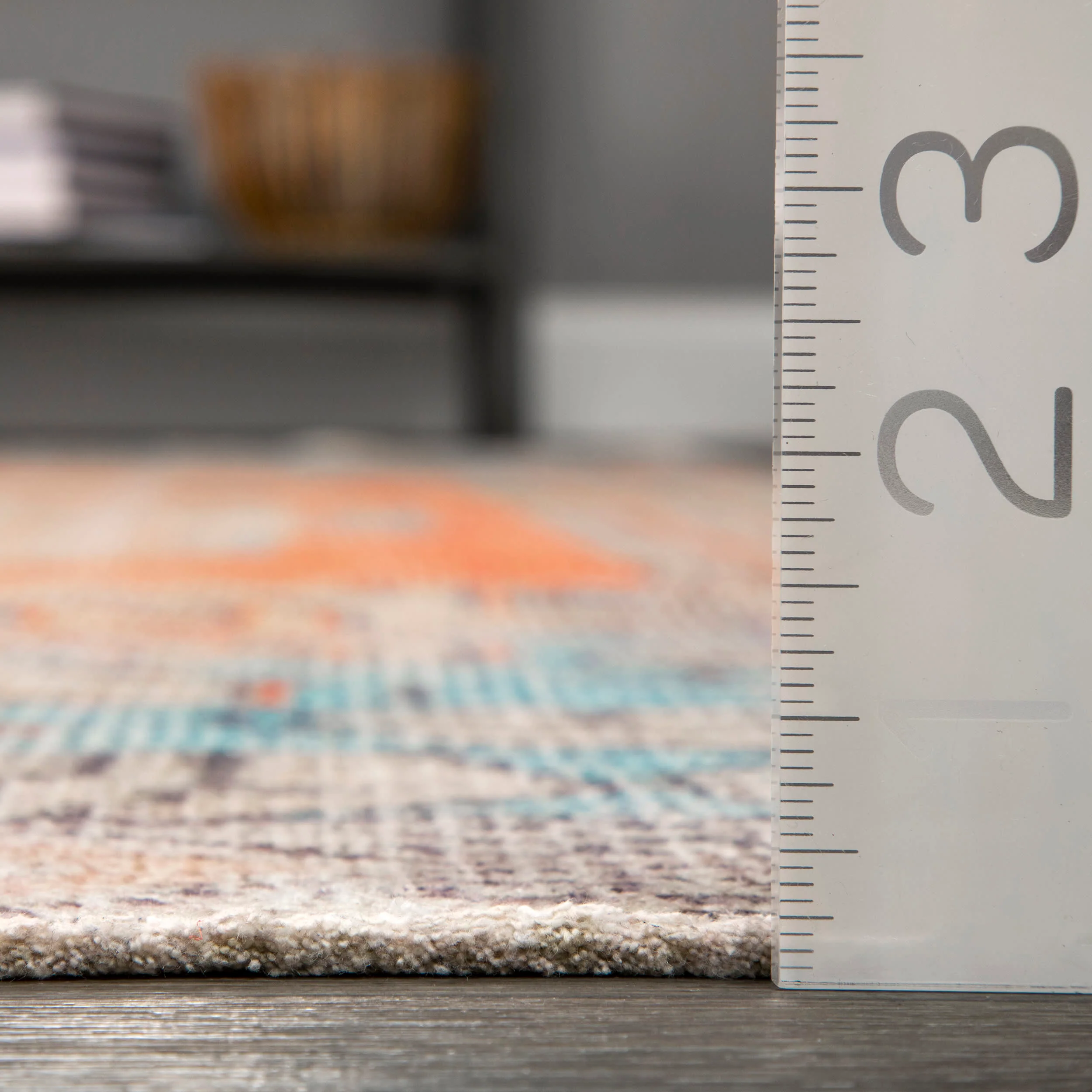 Washable Snowflake Medallion Rug | Orange - Image 4