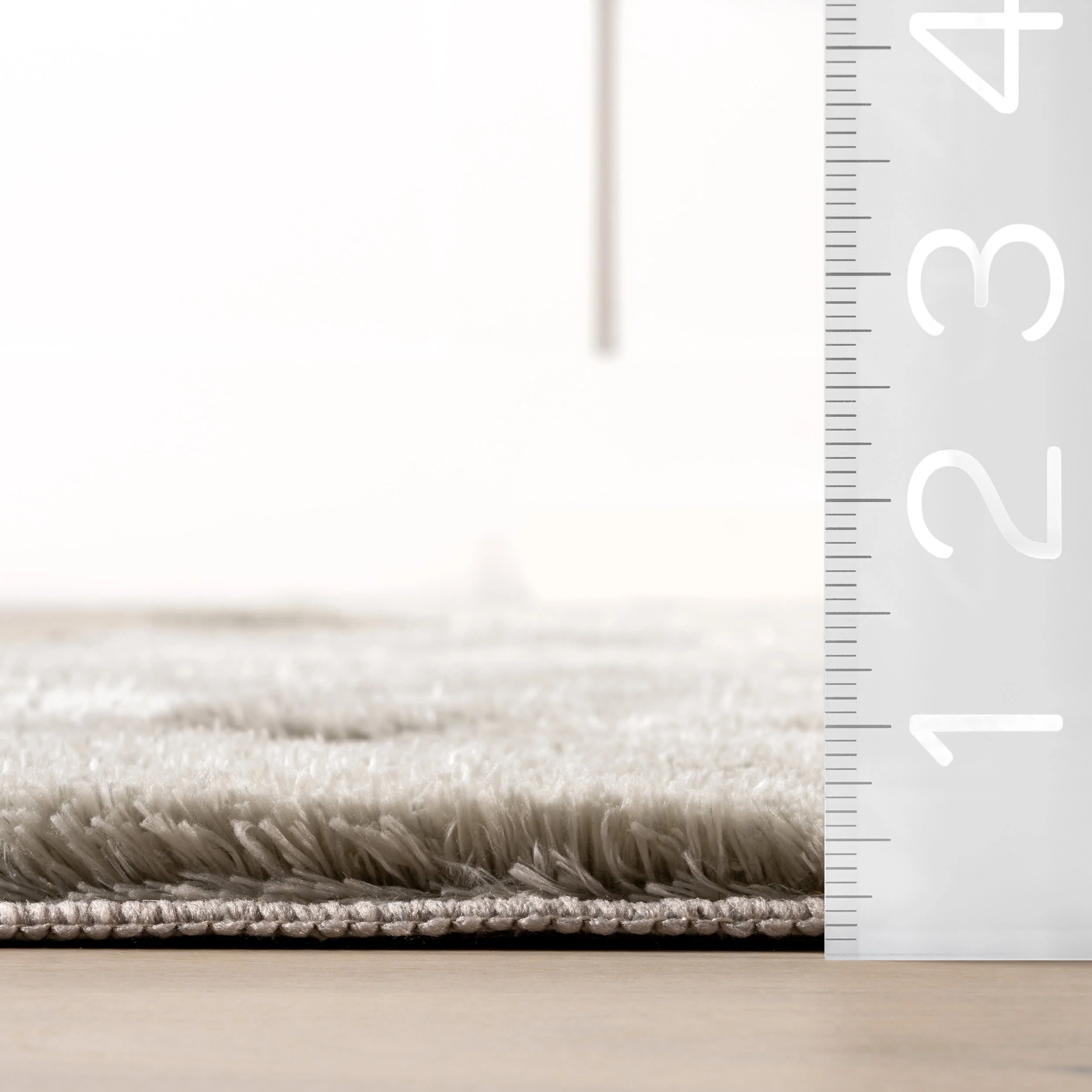 Washable Solid Shag Rug | Beige - Image 6
