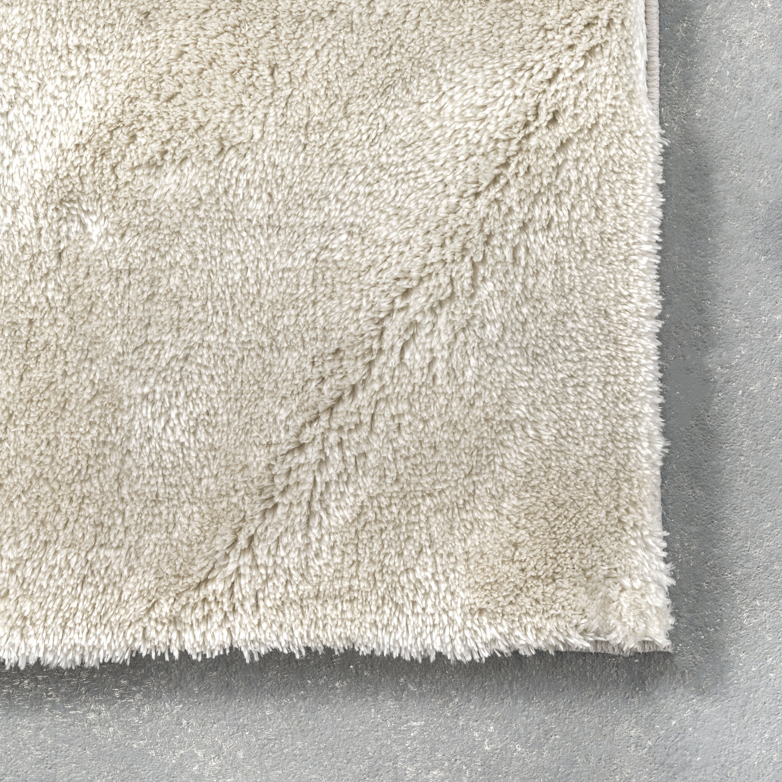 Washable Solid Shag Rug | Cream - Image 3