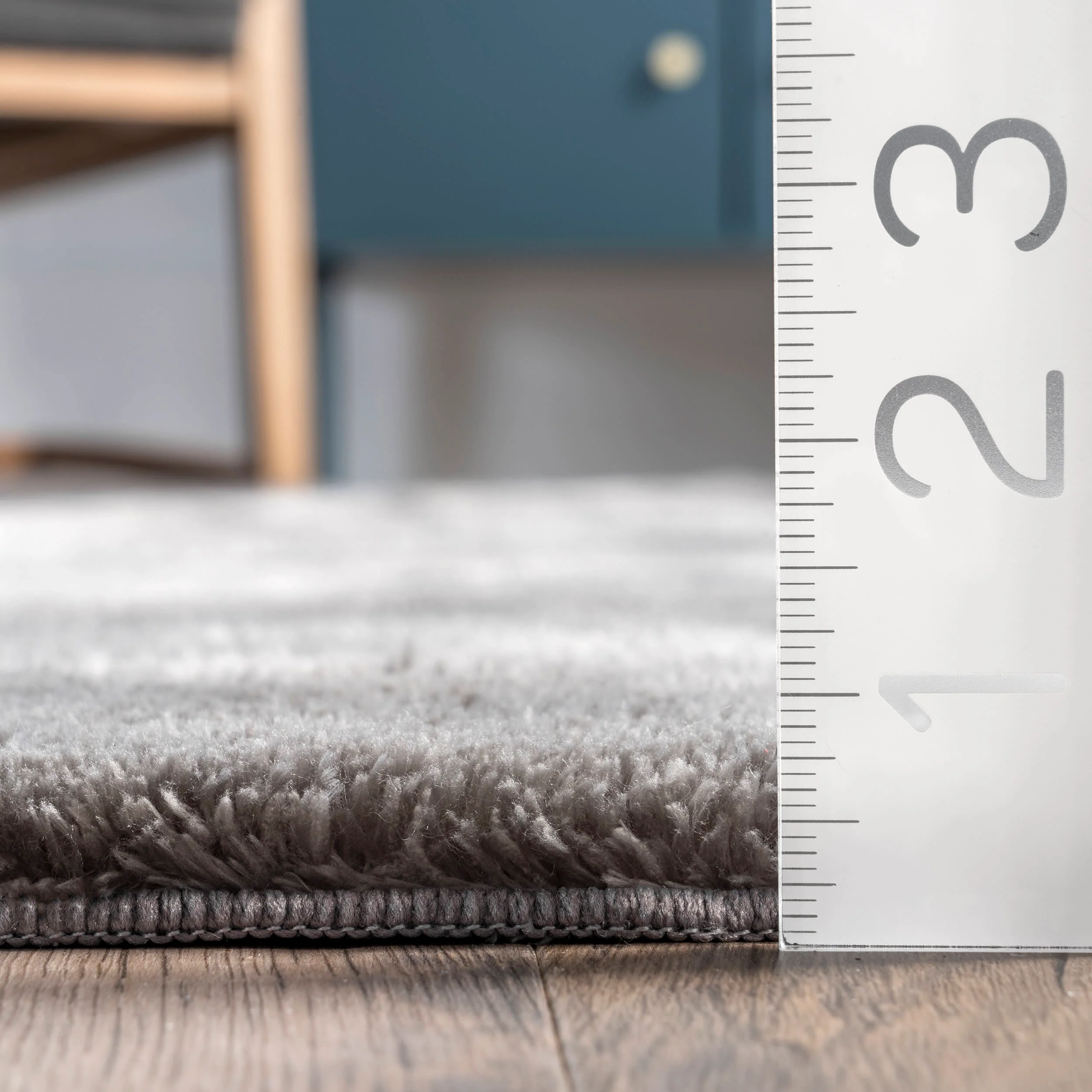 Washable Solid Shag Rug | Dark Grey - Image 5