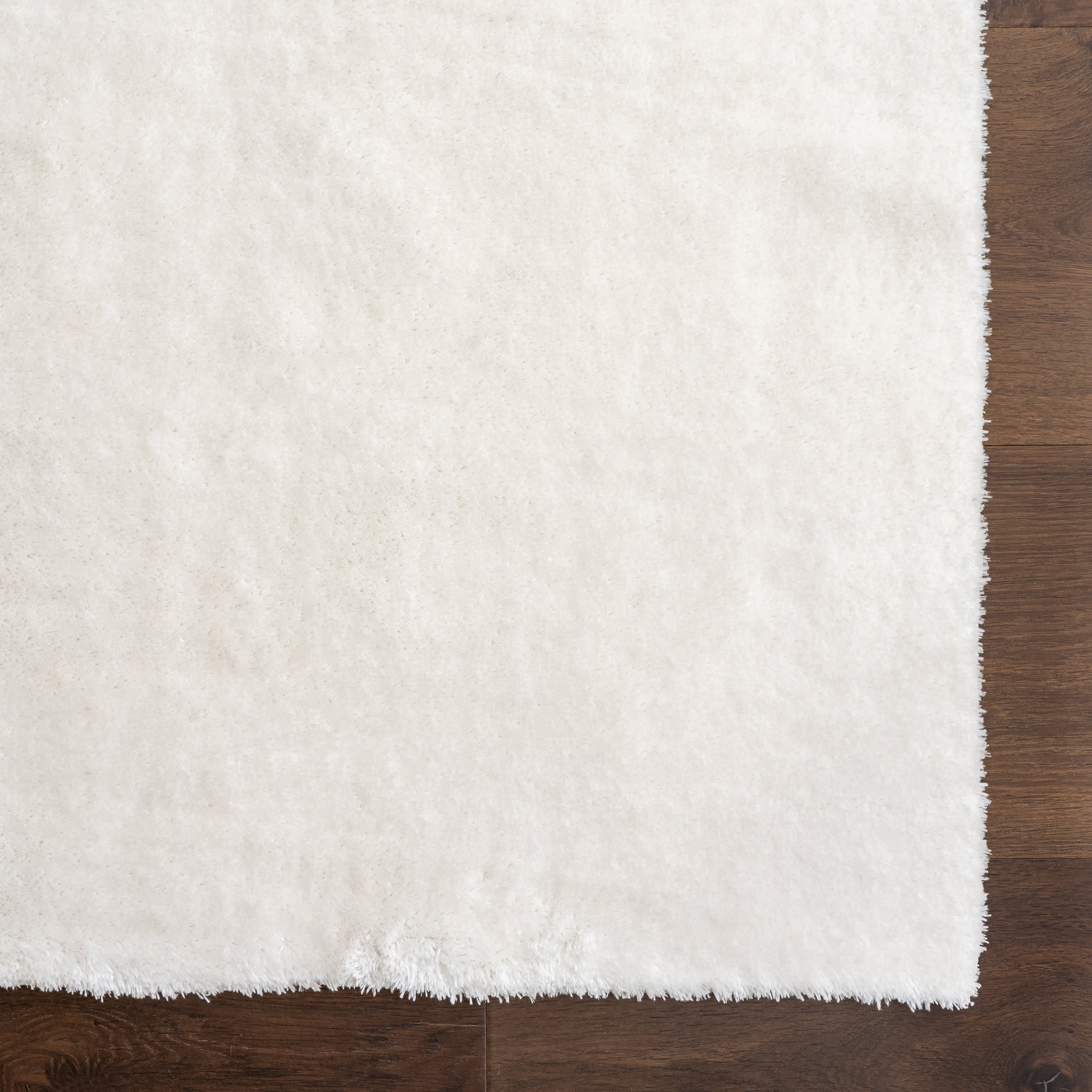 Washable Solid Shag Rug | Off White - Image 4
