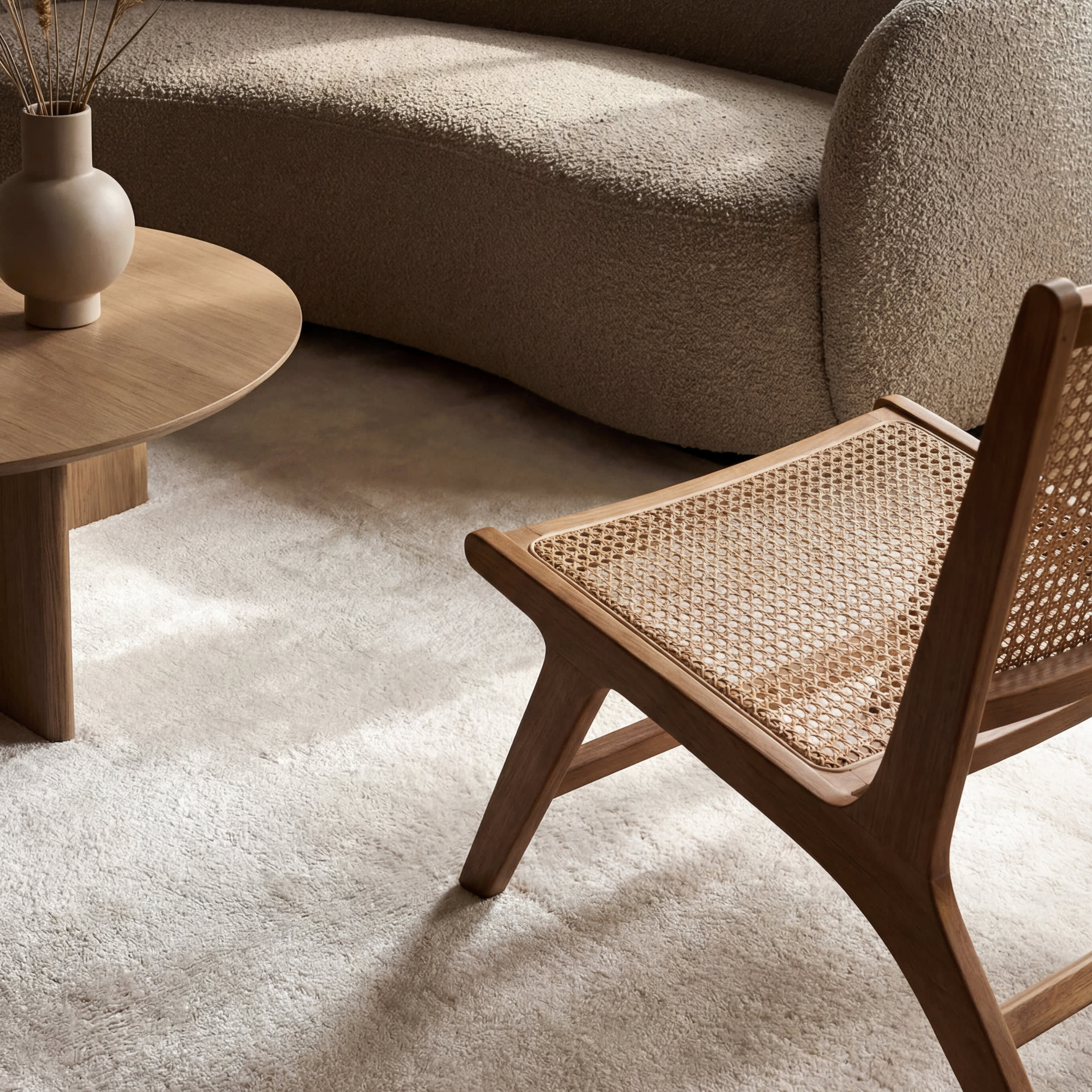 Washable Solid Shag Rug | Off White - Image 5