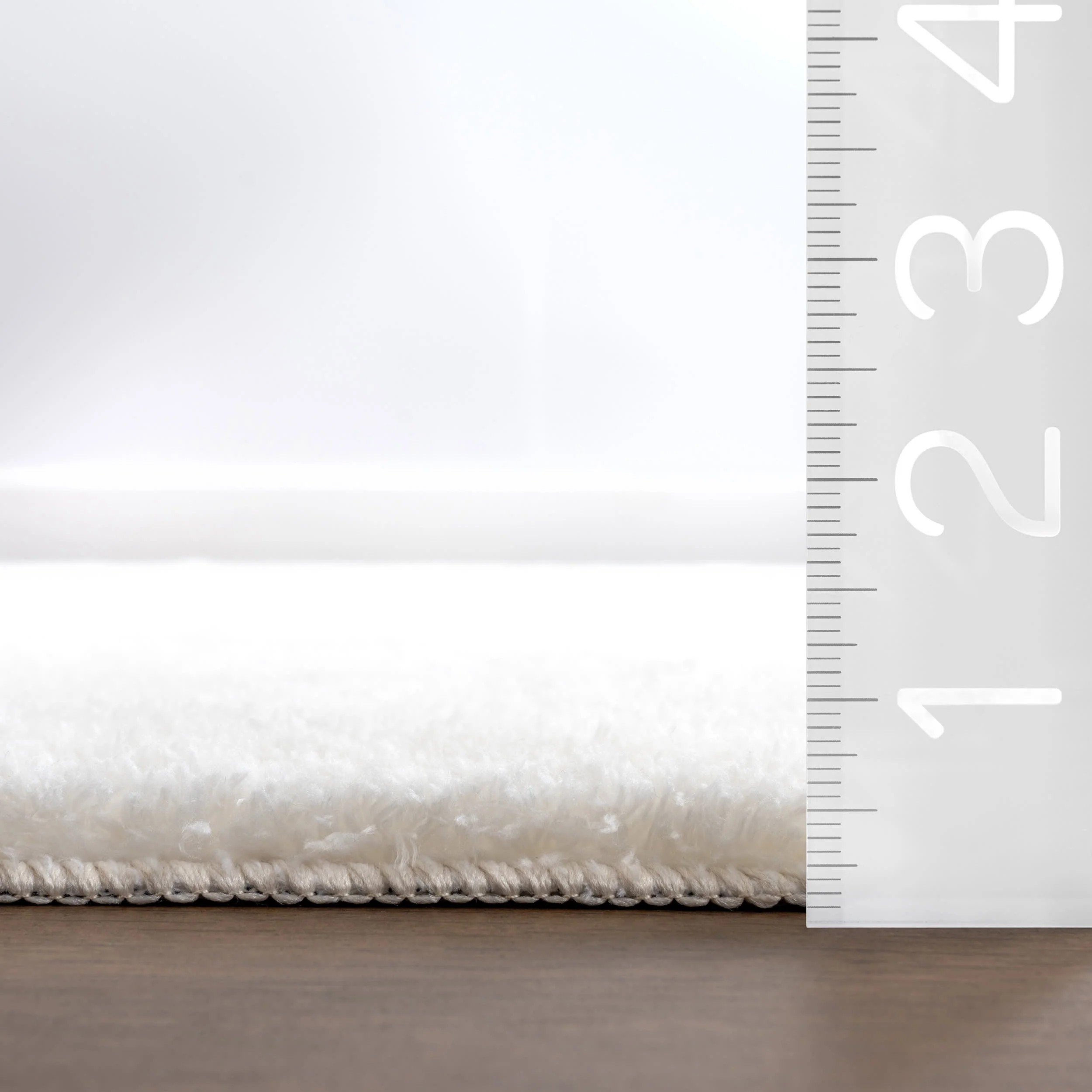 Washable Solid Shag Rug | Off White - Image 6
