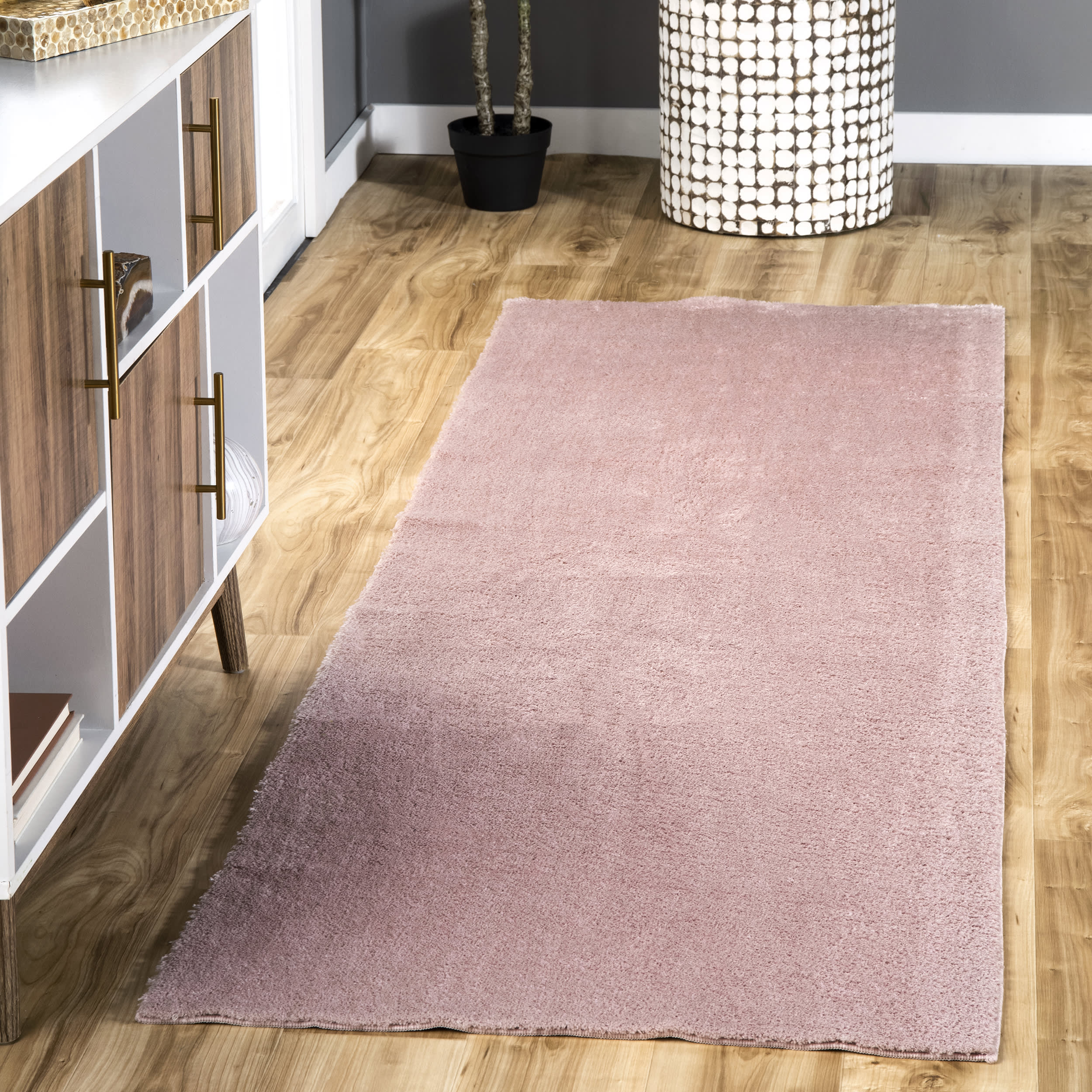 Washable Solid Shag Rug | Pink - Image 2