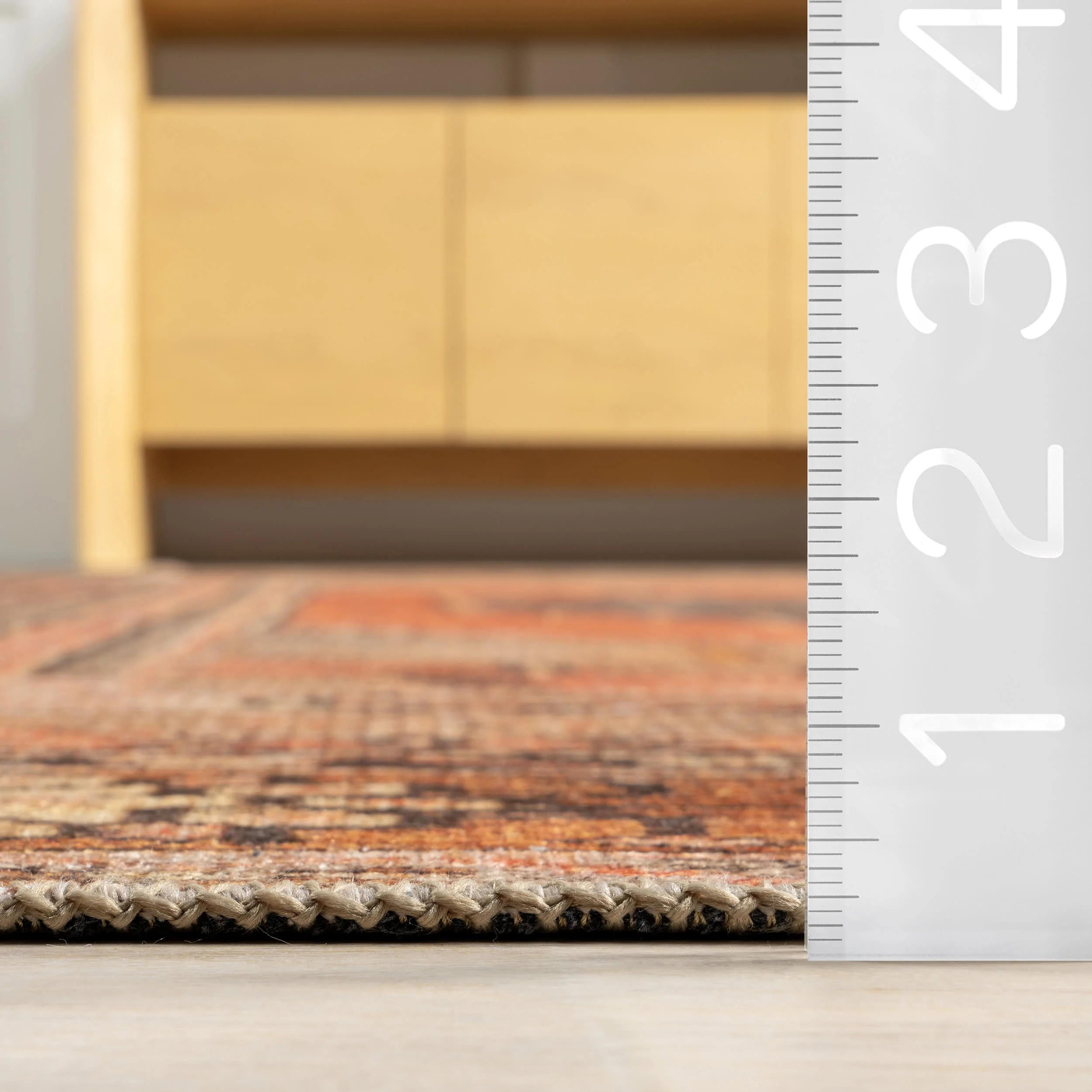 Washable Southwestern Medallion Rug | Orange - Image 5