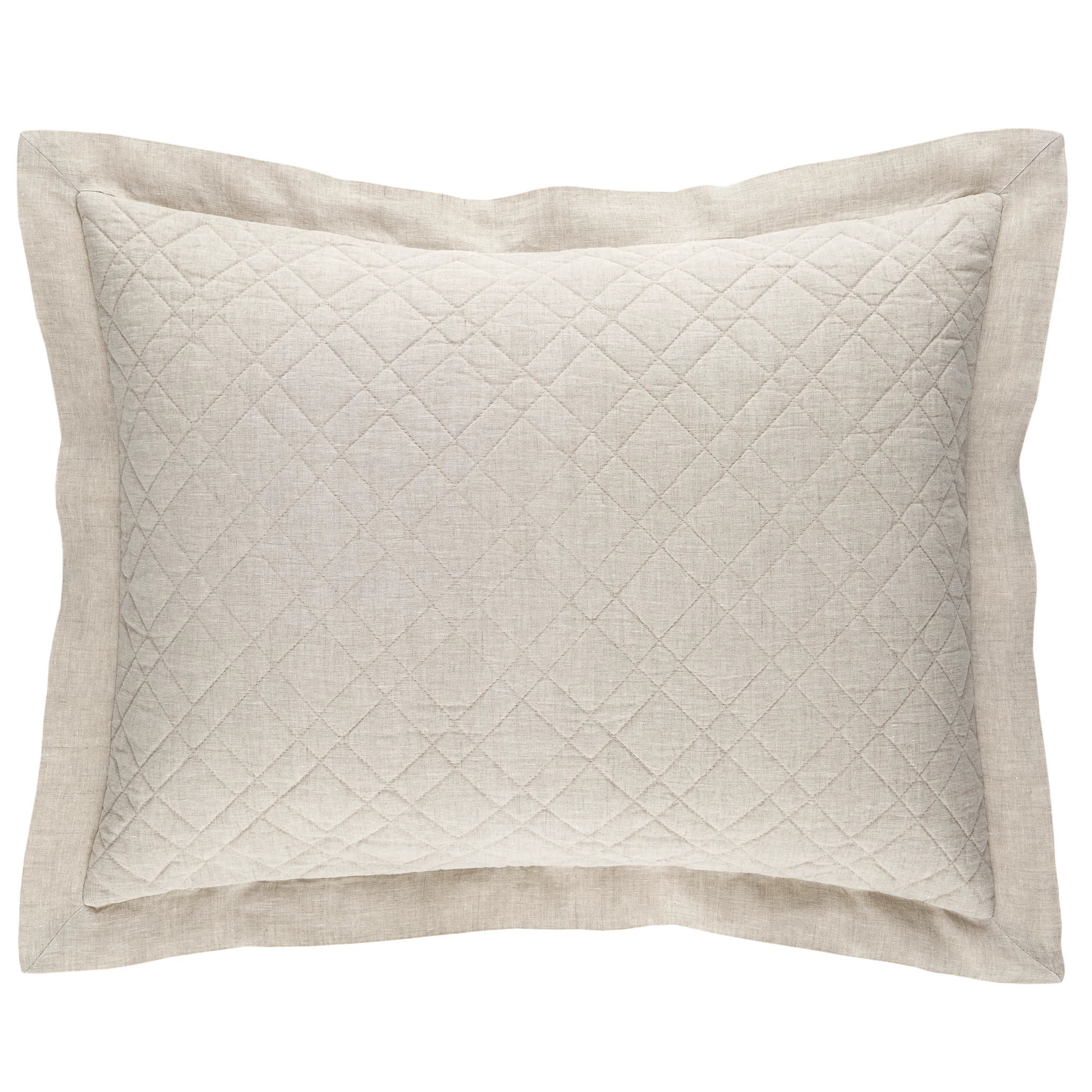 Washed Linen Quilted Sham | Natural - Image 2