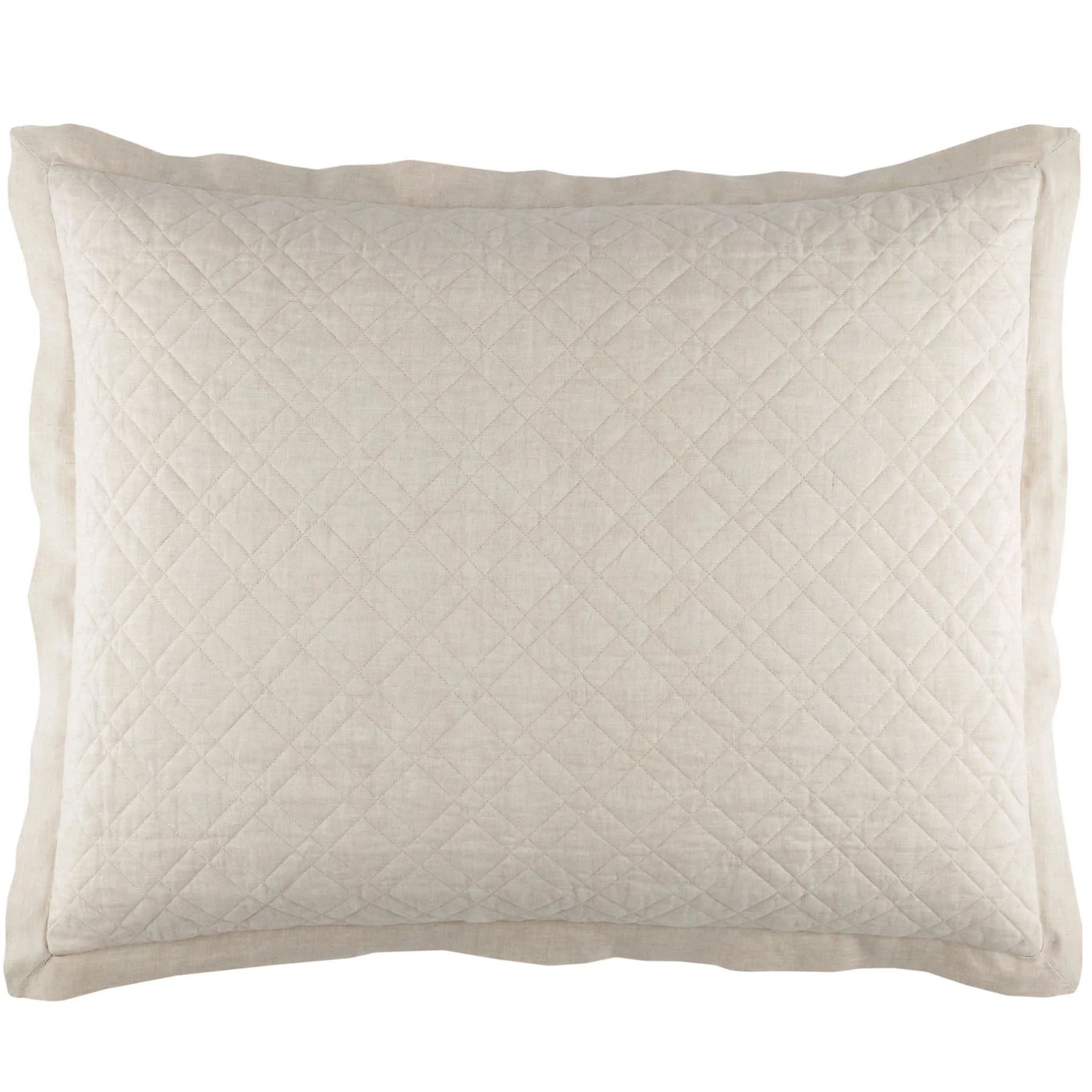 Washed Linen Quilted Sham | Natural - Image 4