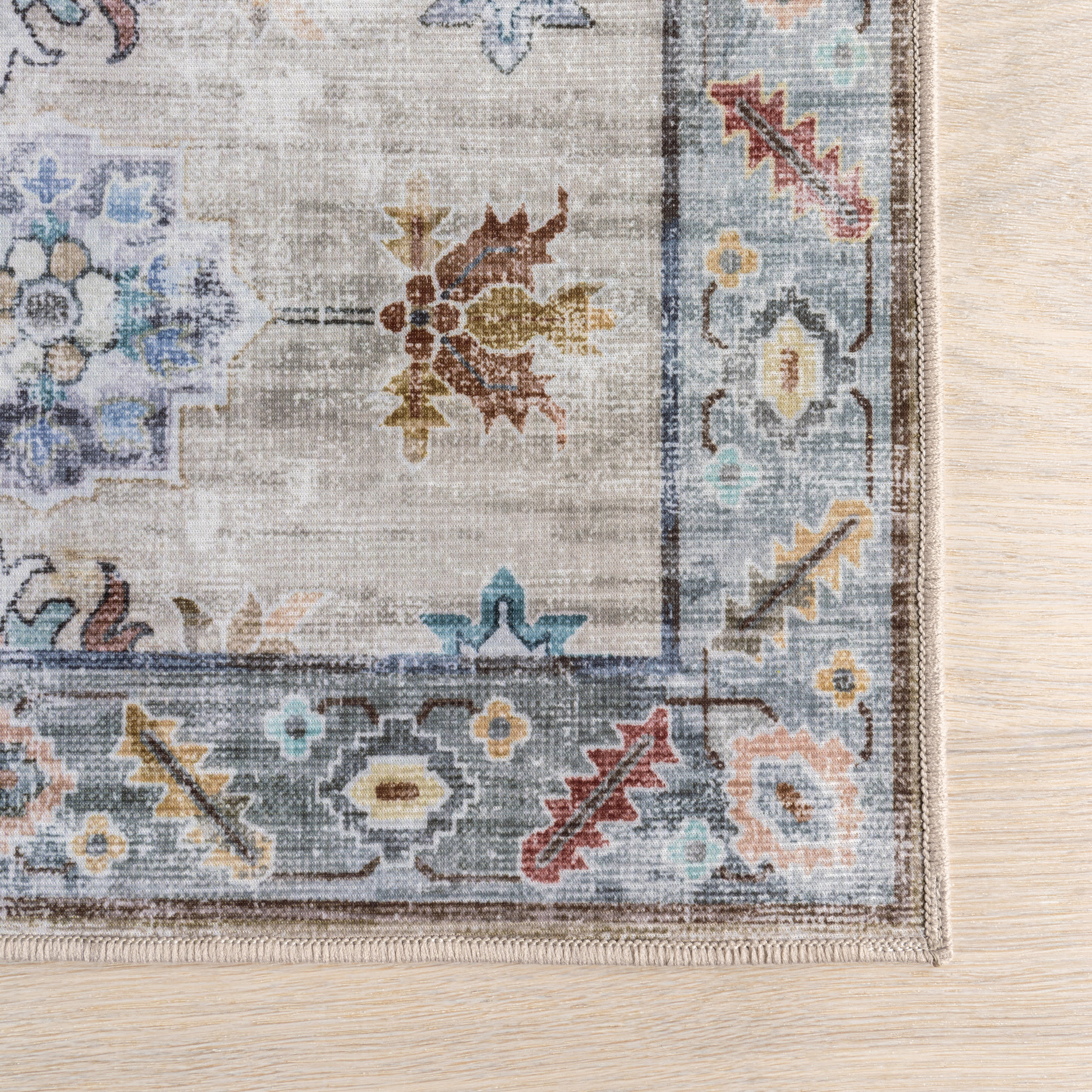 Washington Medallion Washable Rug | Ivory - Image 4
