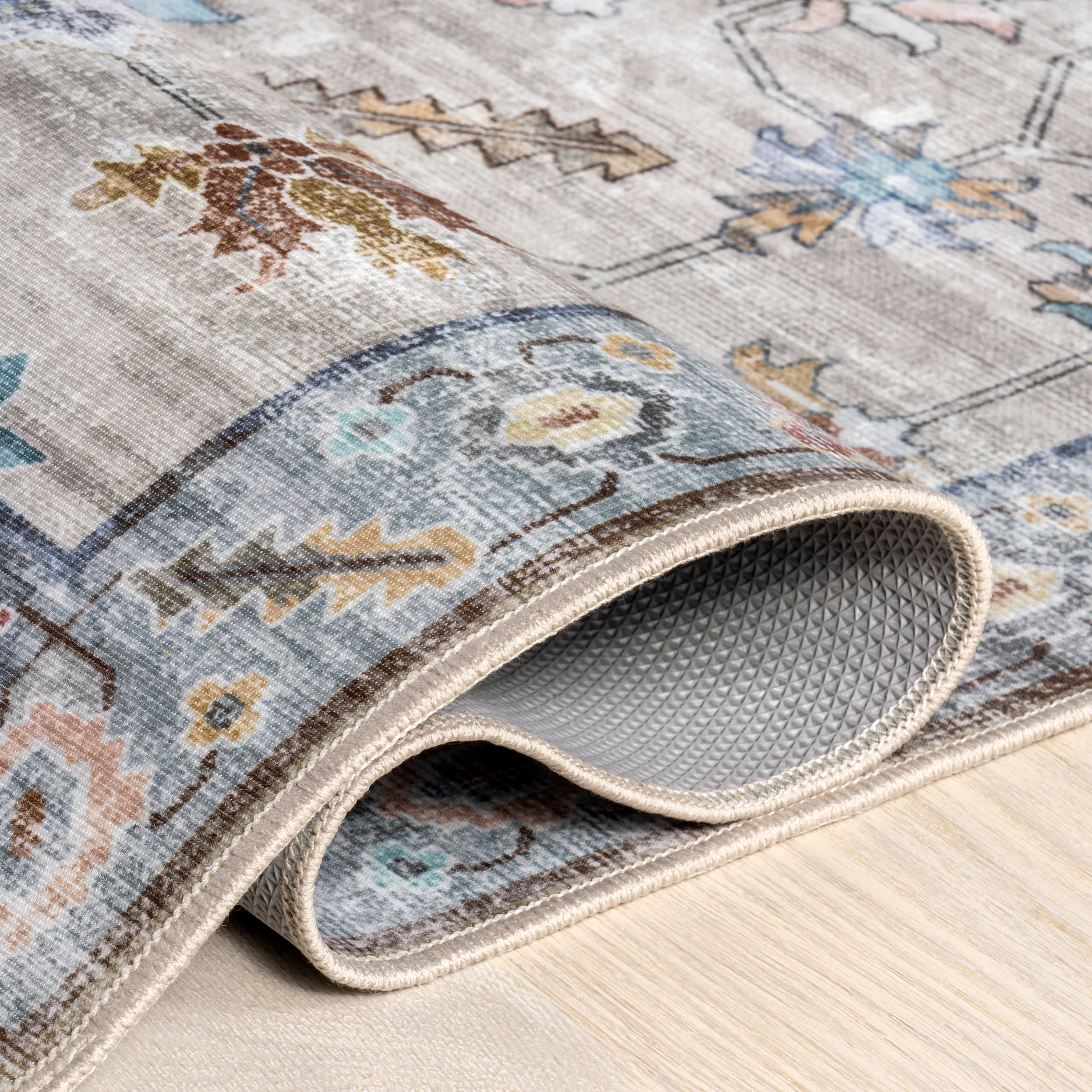 Washington Medallion Washable Rug | Ivory - Image 9