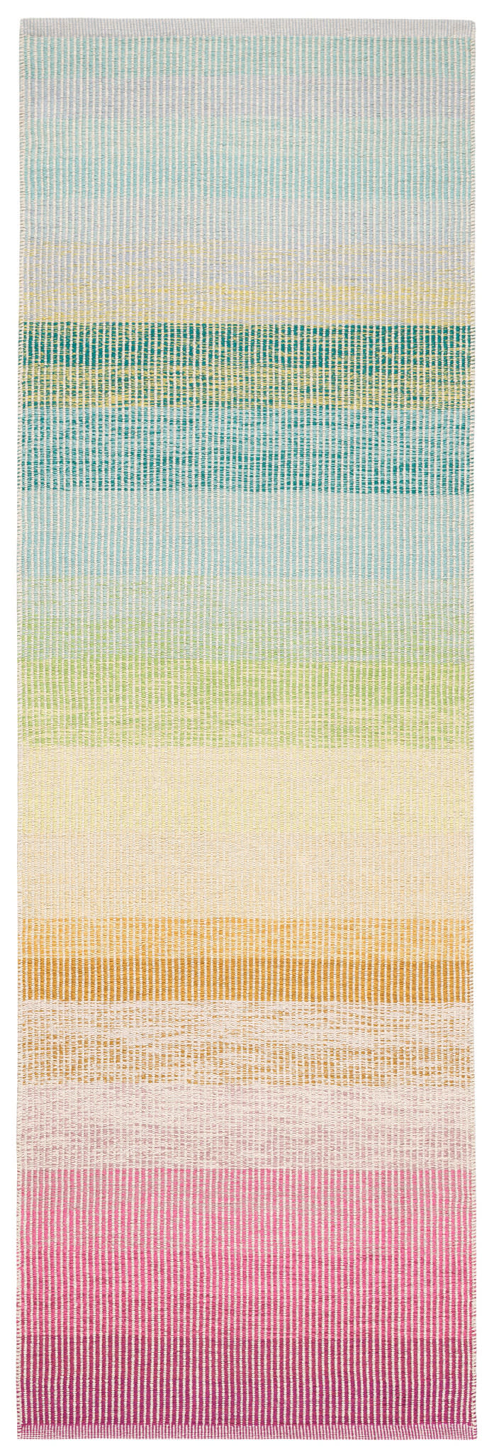 Watercolor Horizon Handwoven Cotton Rug | Multi - Image 2