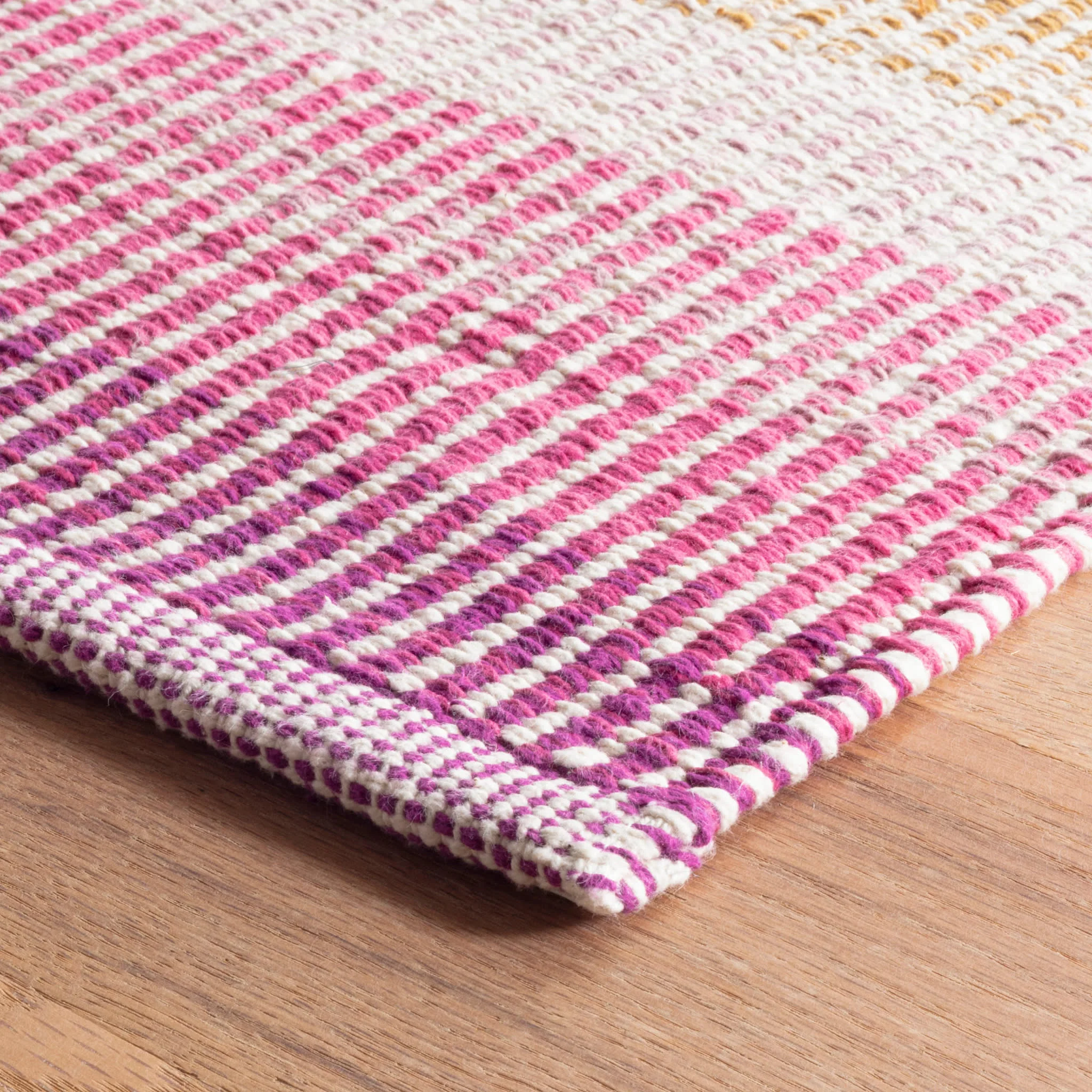 Watercolor Horizon Handwoven Cotton Rug | Multi - Image 6