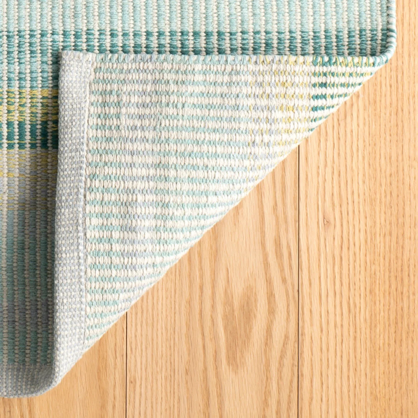 Watercolor Horizon Handwoven Cotton Rug | Multi - Image 7