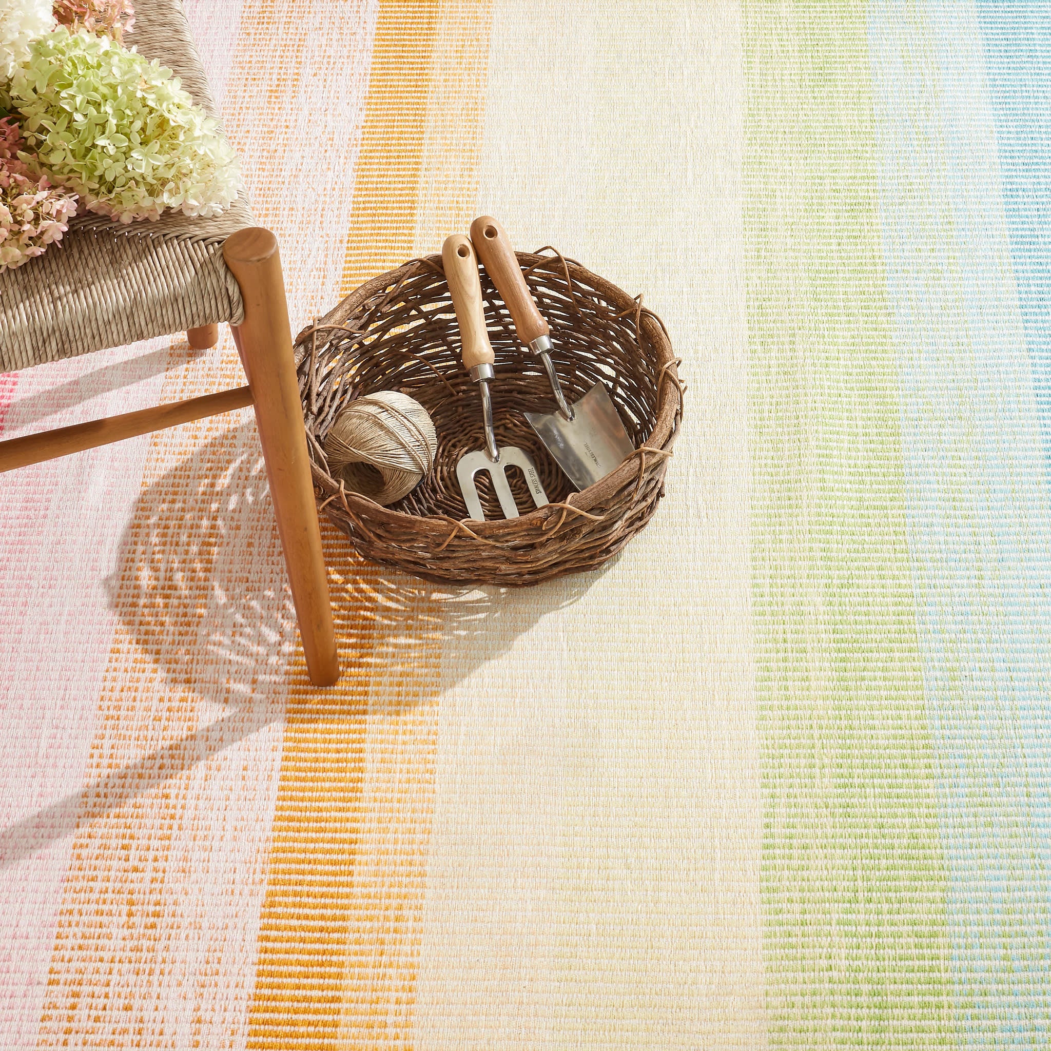 Watercolor Horizon Machine Washable Rug | Multi - Image 3