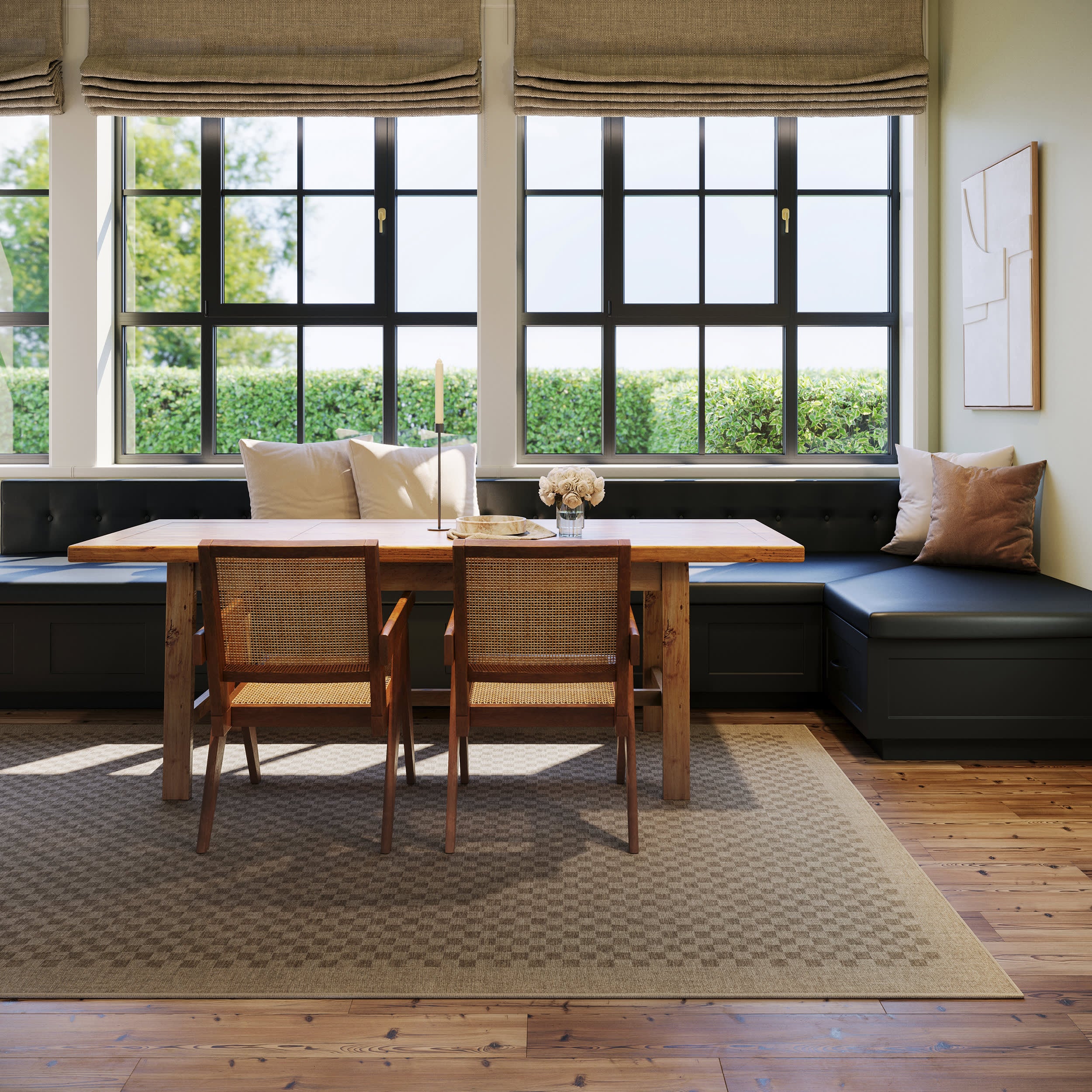Watts Checkered Washable Rug by Nate Berkus | Brown - Image 7