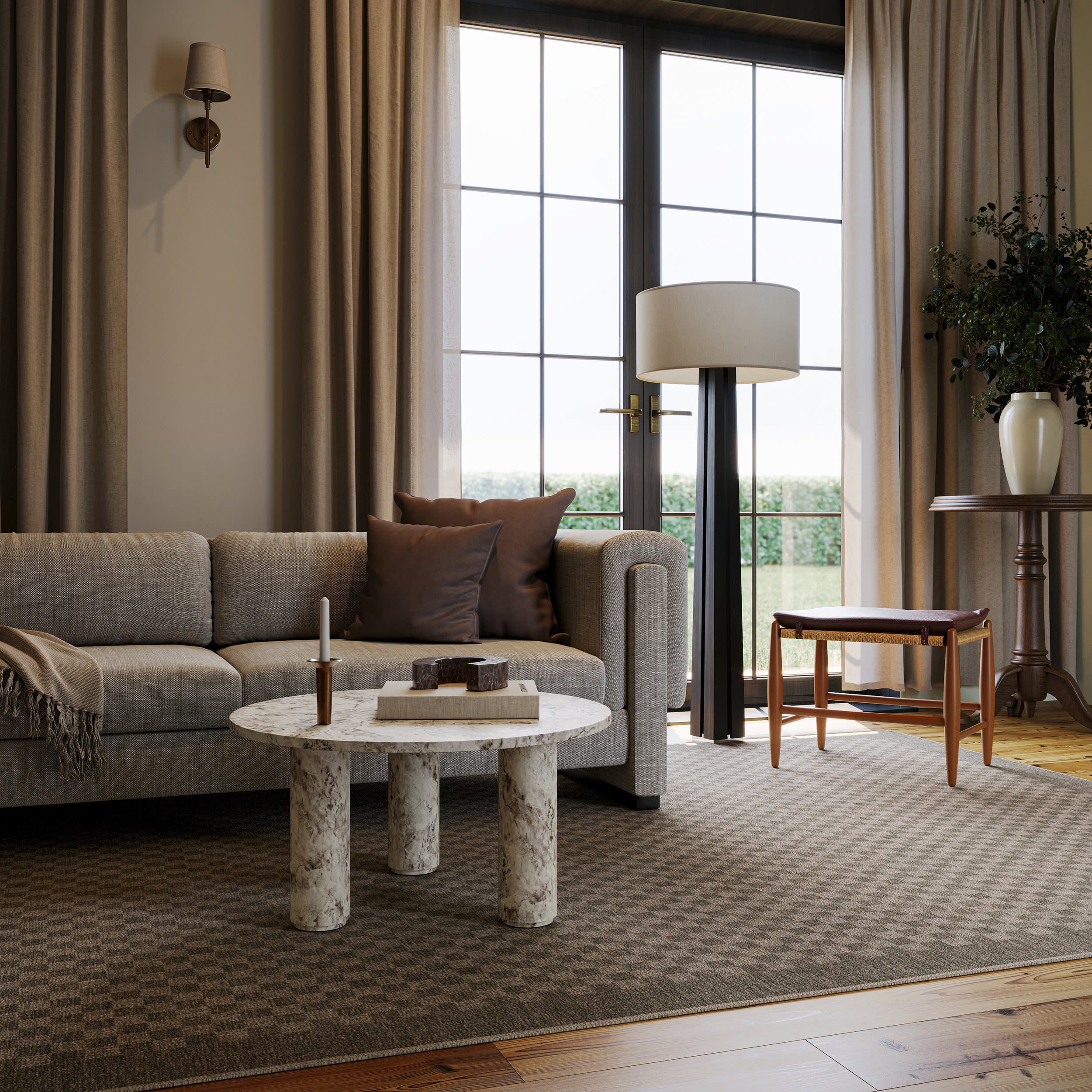 Watts Checkered Washable Rug by Nate Berkus | Charcoal - Image 7