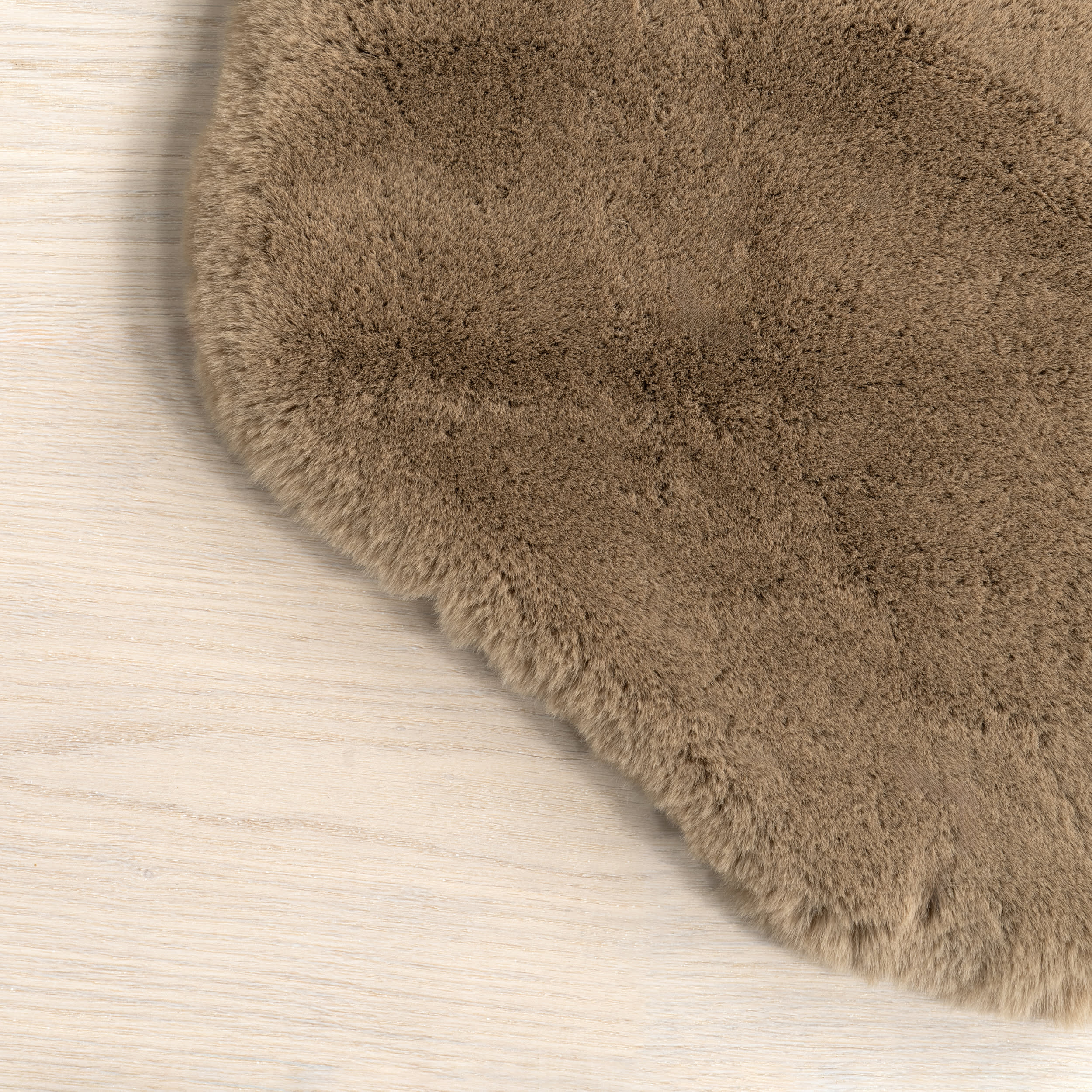 Waverly Double Faux Sheepskin Pelt Plush Cloud Washable Rug | Camel - Image 3