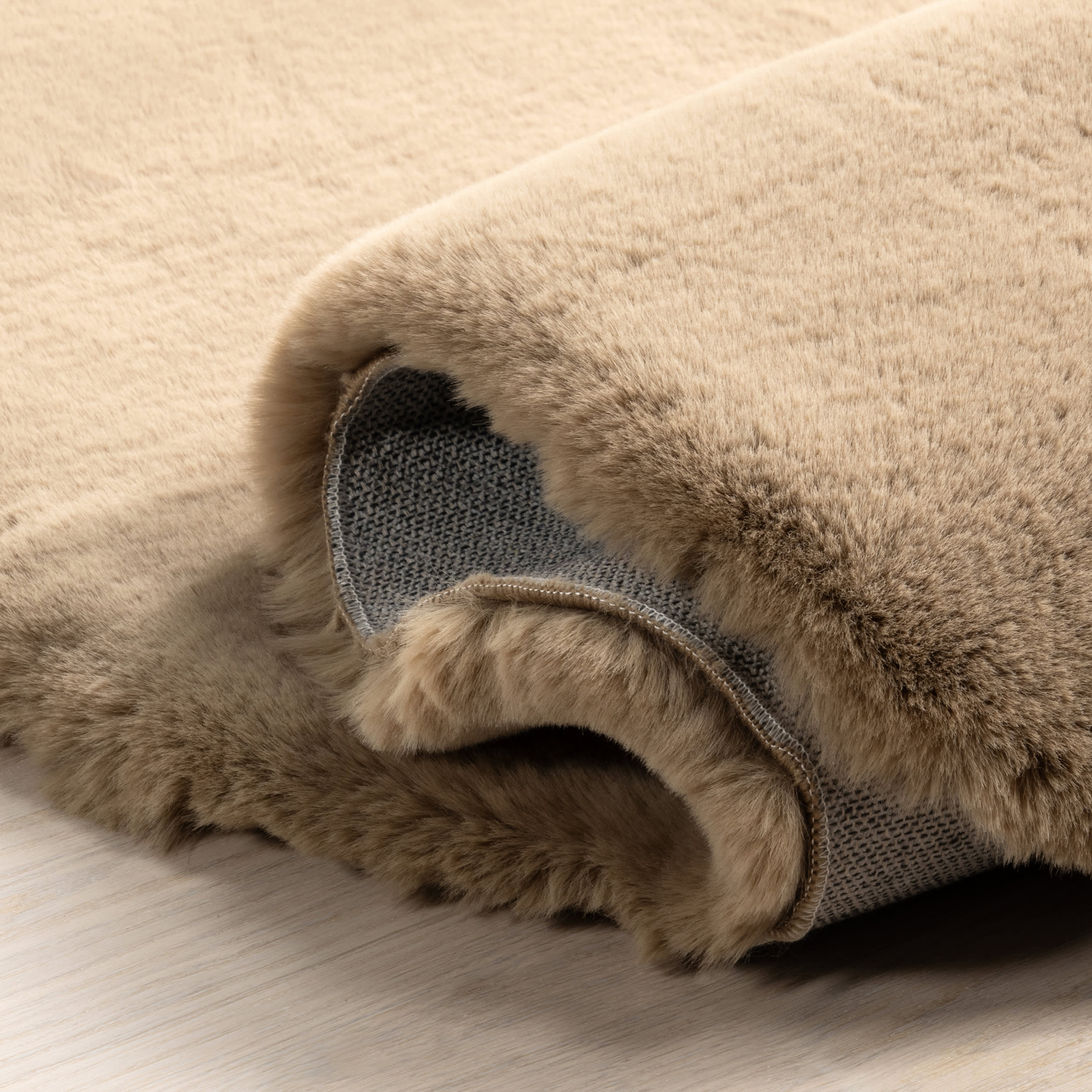 Waverly Double Faux Sheepskin Pelt Plush Cloud Washable Rug | Camel - Image 8