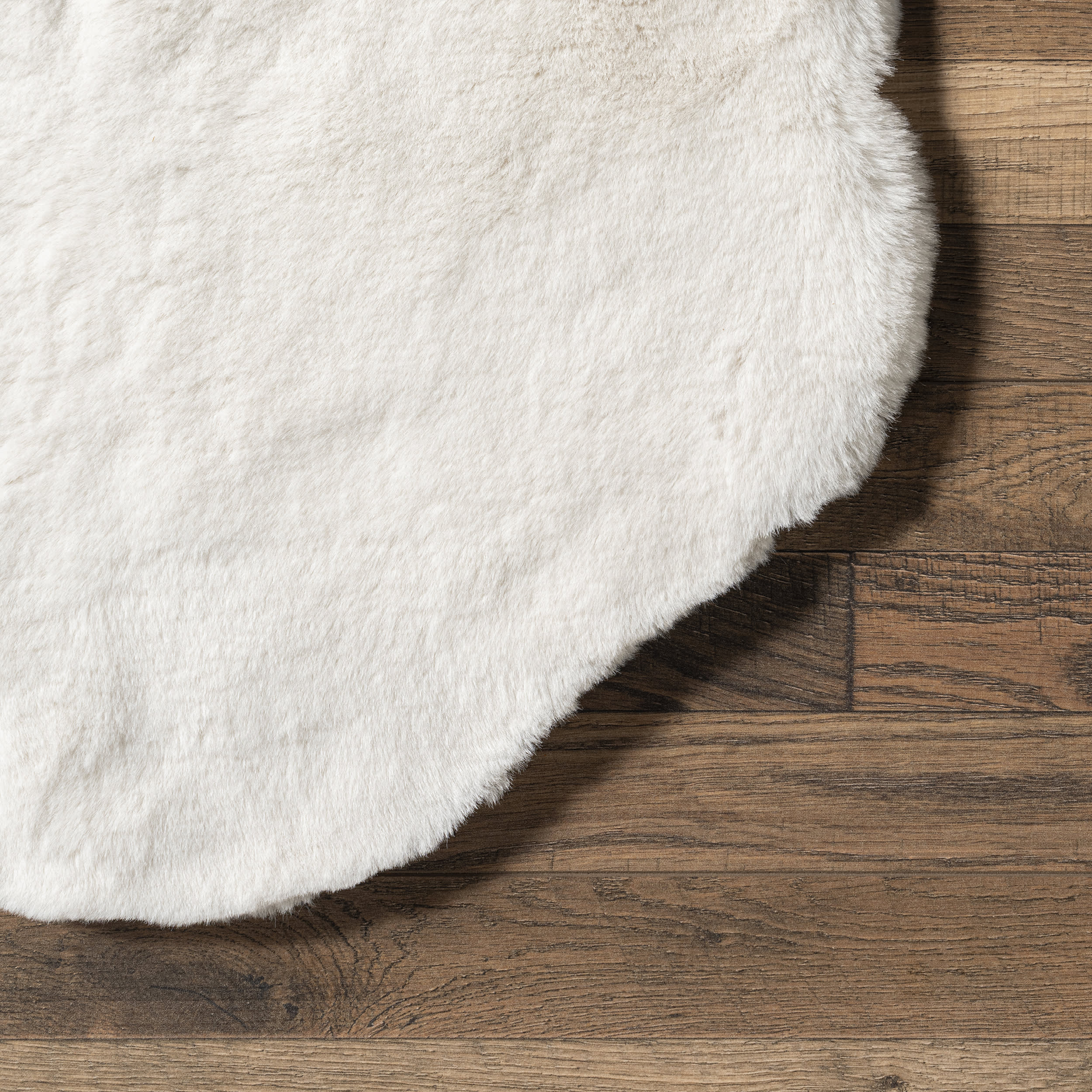 Waverly Double Faux Sheepskin Pelt Plush Cloud Washable Rug | Off White - Image 3